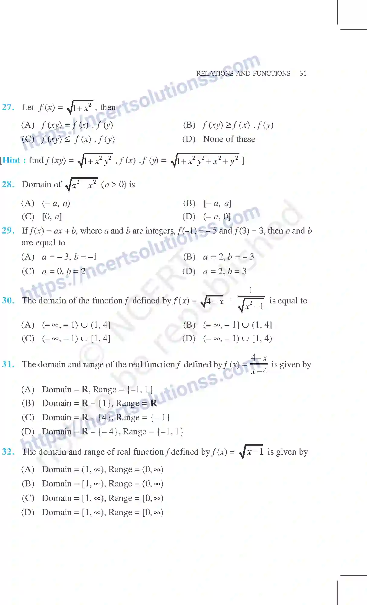 NCERT-Exemplar-Questions-Class-11-Mathematics--Relations-And-Functions-72-page-13