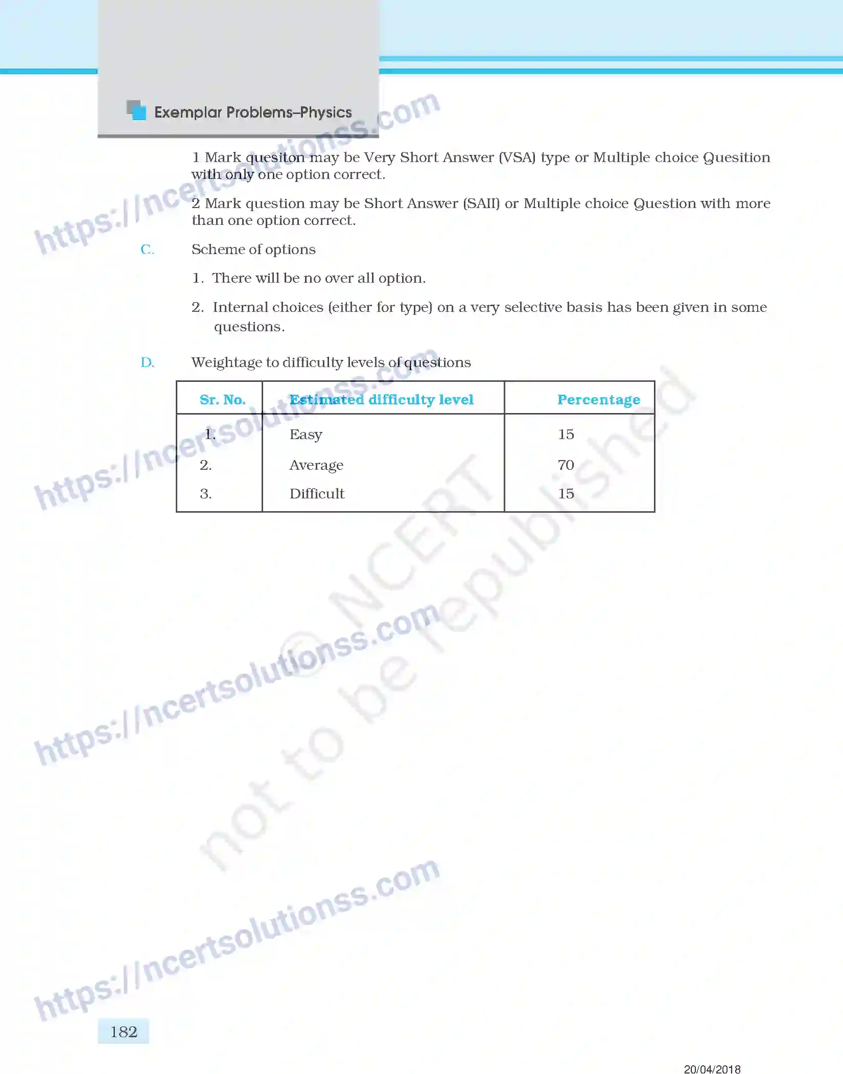 NCERT-Exemplar-Questions-Class-11-Physics--Design-of-Question-Paper-144-page-2