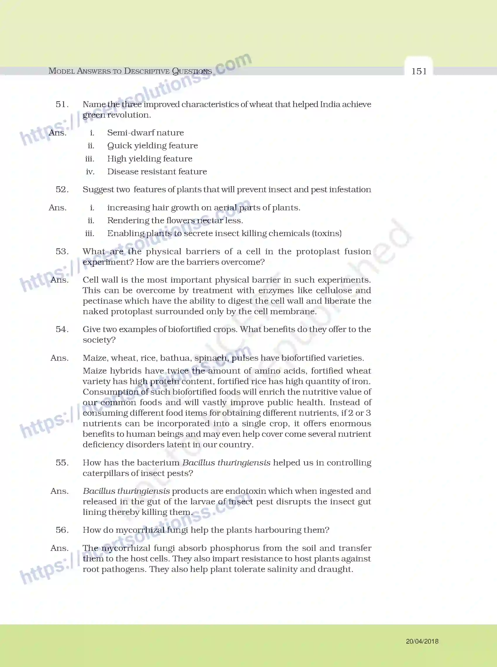 NCERT-Exemplar-Questions-Class-12-Biology--Model-Answers-to-Descriptive-Questions-33-page-27
