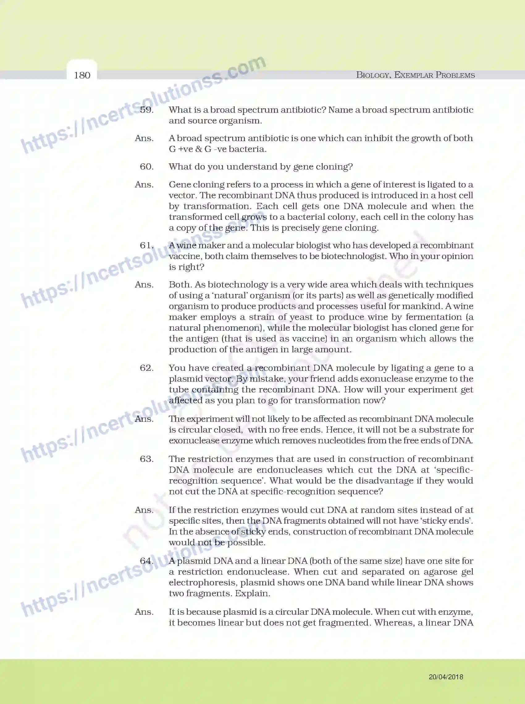 NCERT-Exemplar-Questions-Class-12-Biology--Model-Answers-to-Descriptive-Questions-33-page-56