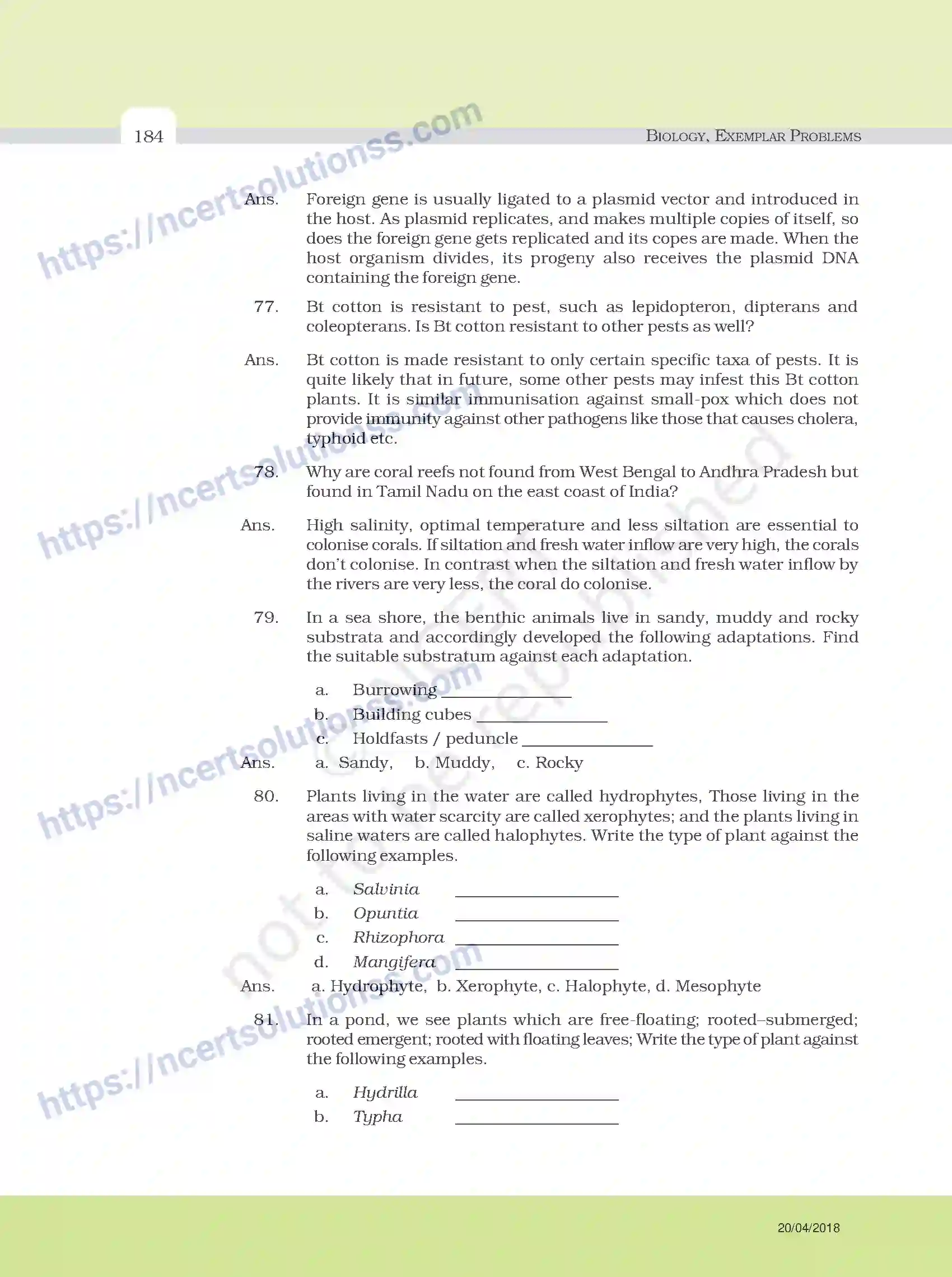 NCERT-Exemplar-Questions-Class-12-Biology--Model-Answers-to-Descriptive-Questions-33-page-60