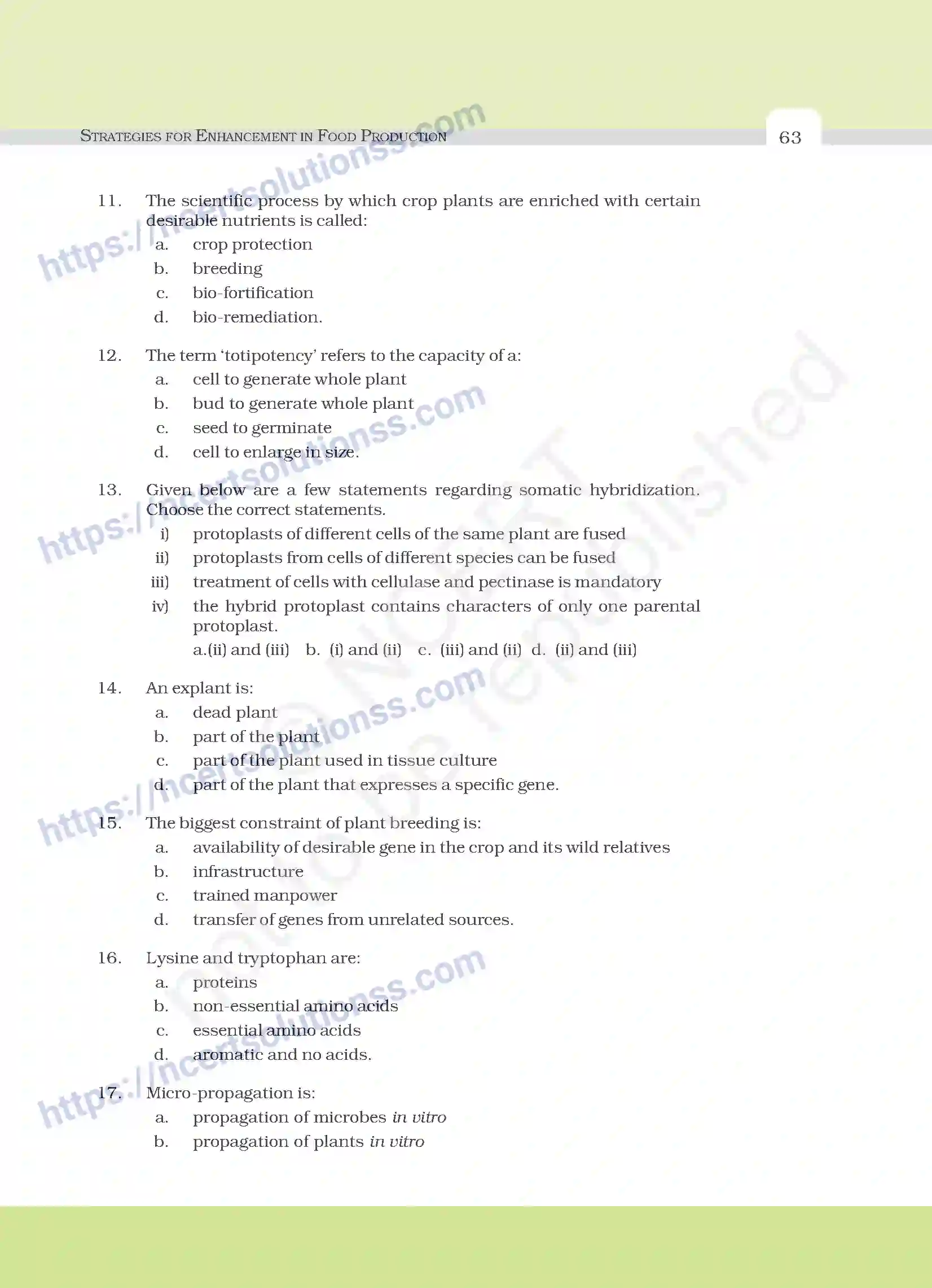 NCERT-Exemplar-Questions-Class-12-Biology--Strategies-For-Enhancement-In-Food-Production-25-page-3