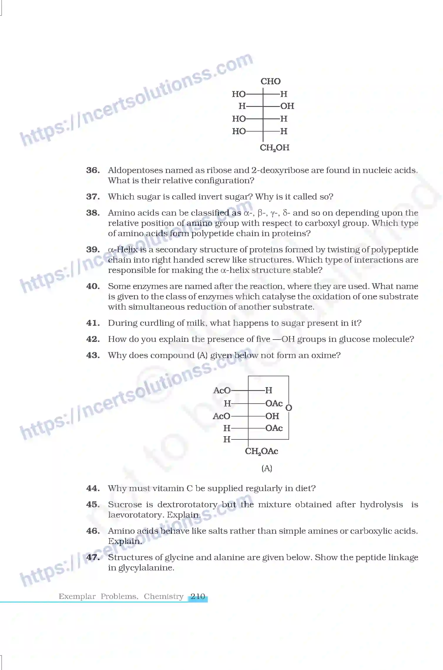 Class 12 Chemistry Biomolecules note