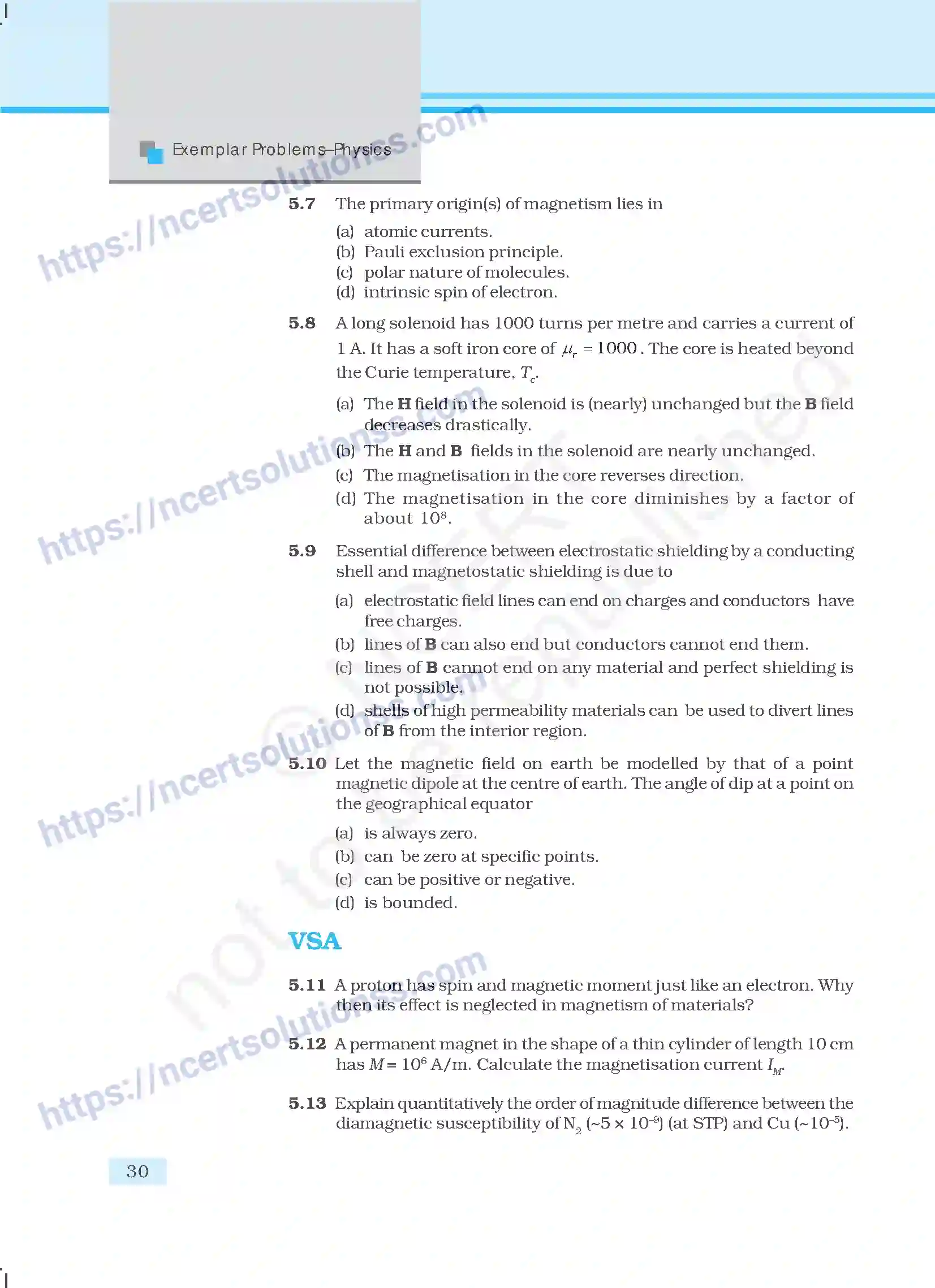 NCERT-Exemplar-Questions-Class-12-Physics--Magnetism-And-Matter-58-page-3
