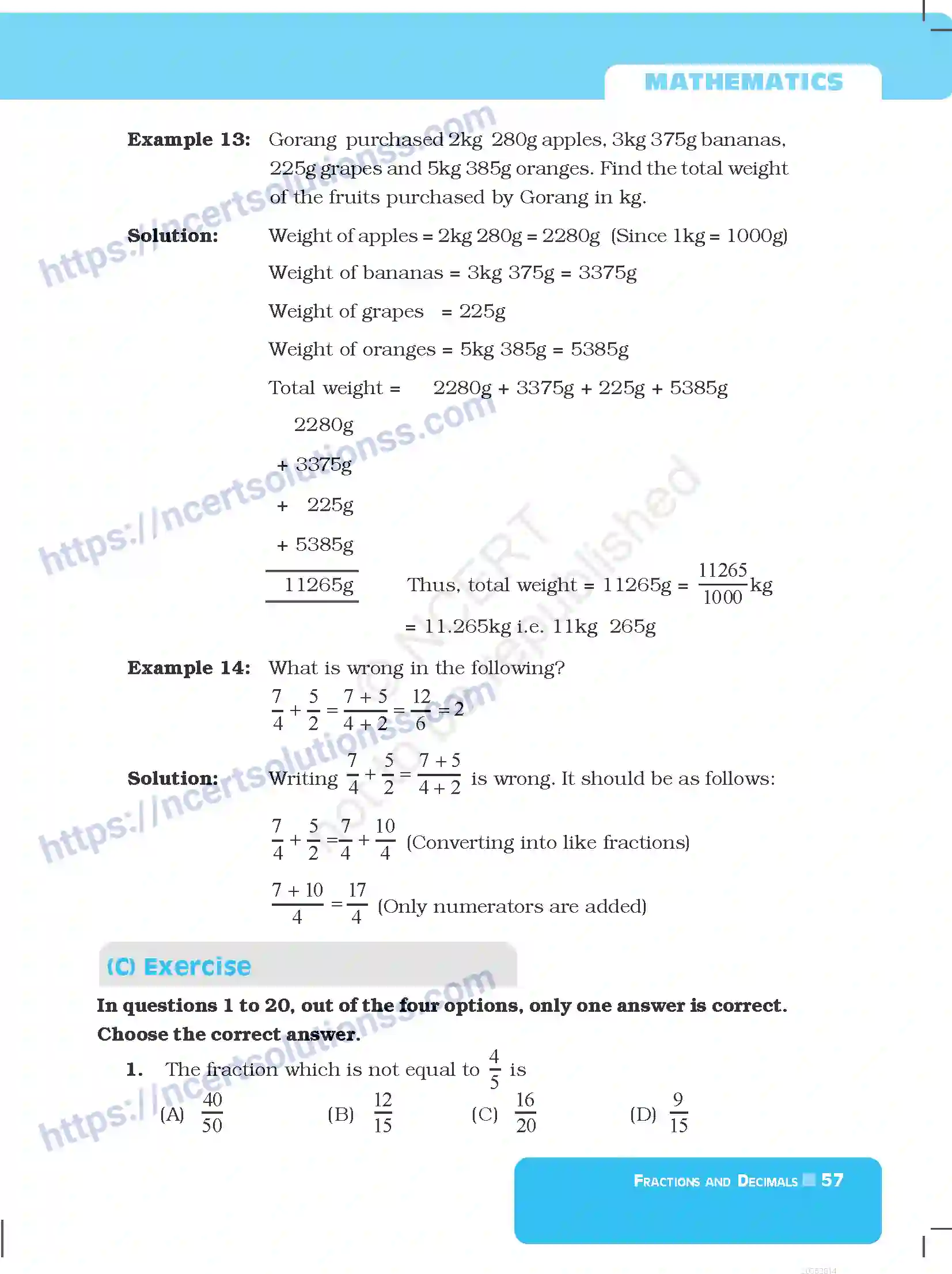 NCERT-Exemplar-Questions-Class-6-Mathematics--Fractions-and-Decimals-284-page-5