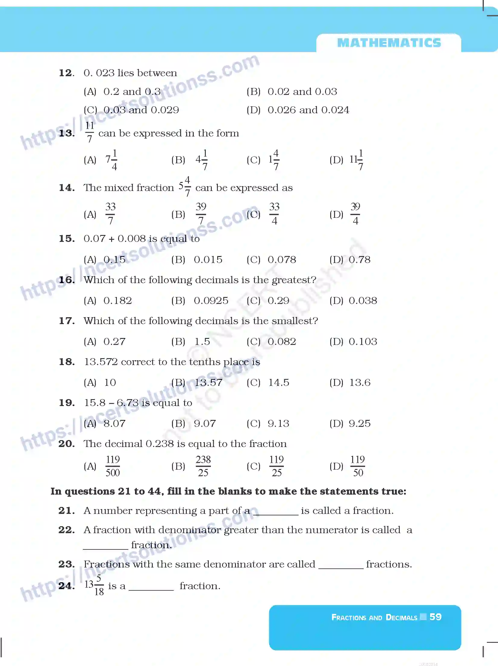 NCERT-Exemplar-Questions-Class-6-Mathematics--Fractions-and-Decimals-284-page-7
