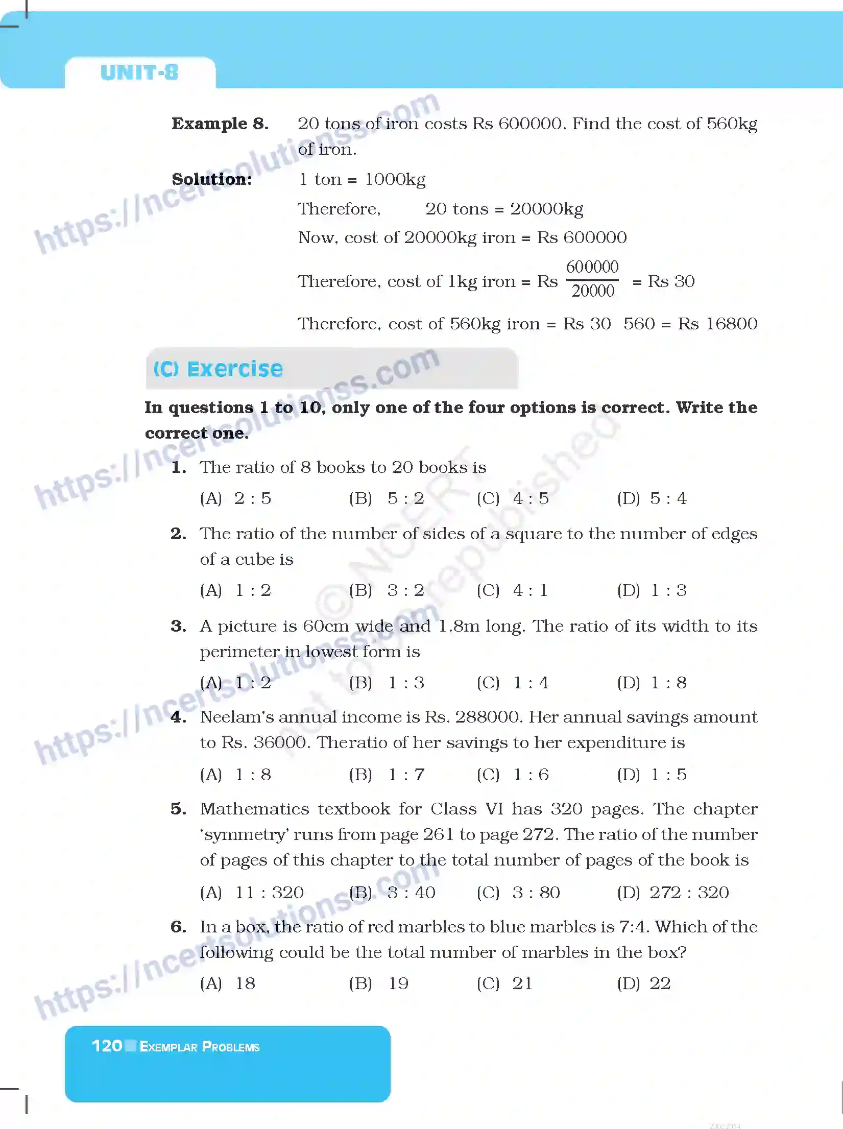 NCERT-Exemplar-Questions-Class-6-Mathematics--Ratio-and-Proportion-288-page-4