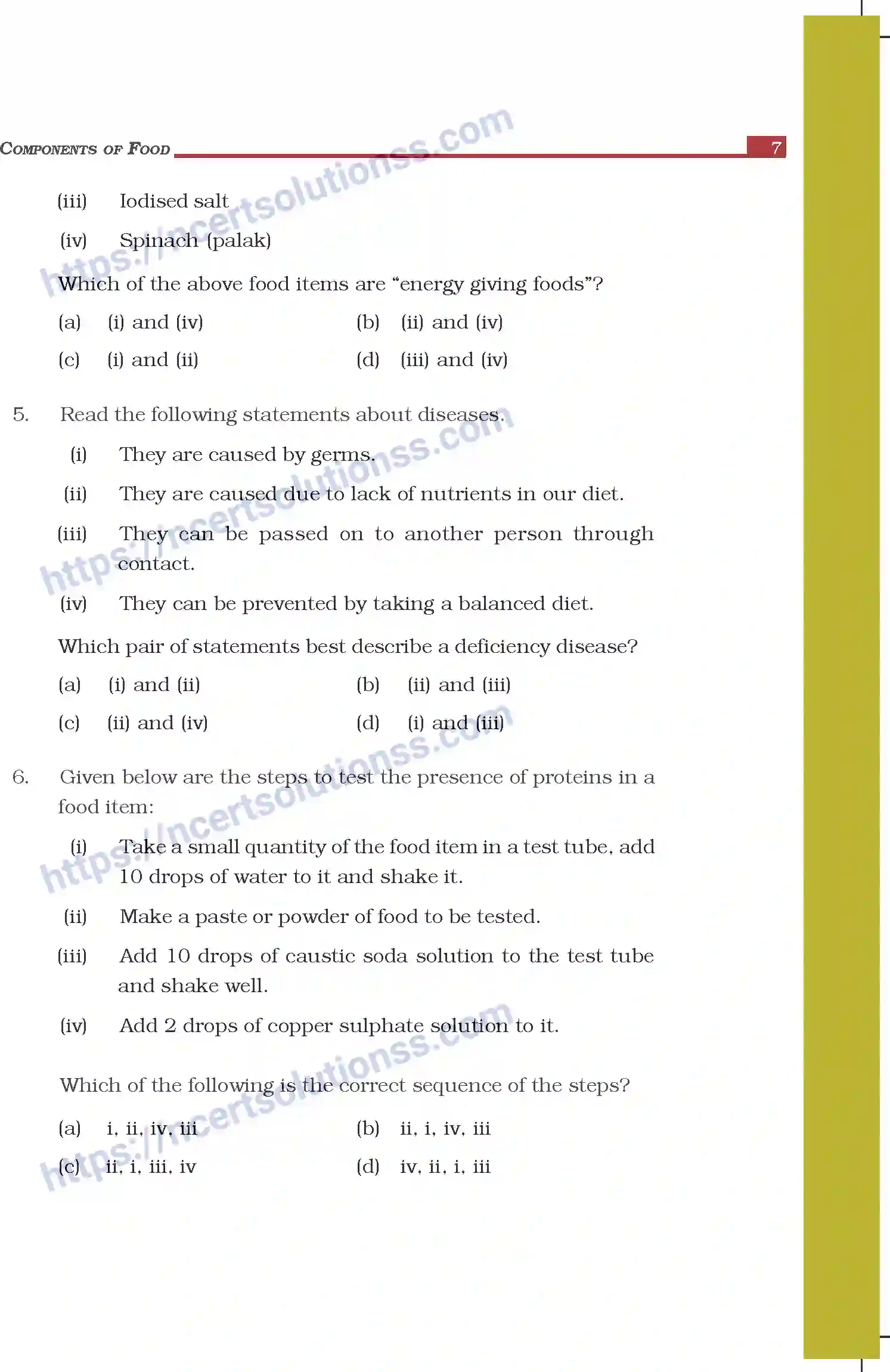 NCERT-Exemplar-Questions-Class-6-Science--Components-of-Food-292-page-2