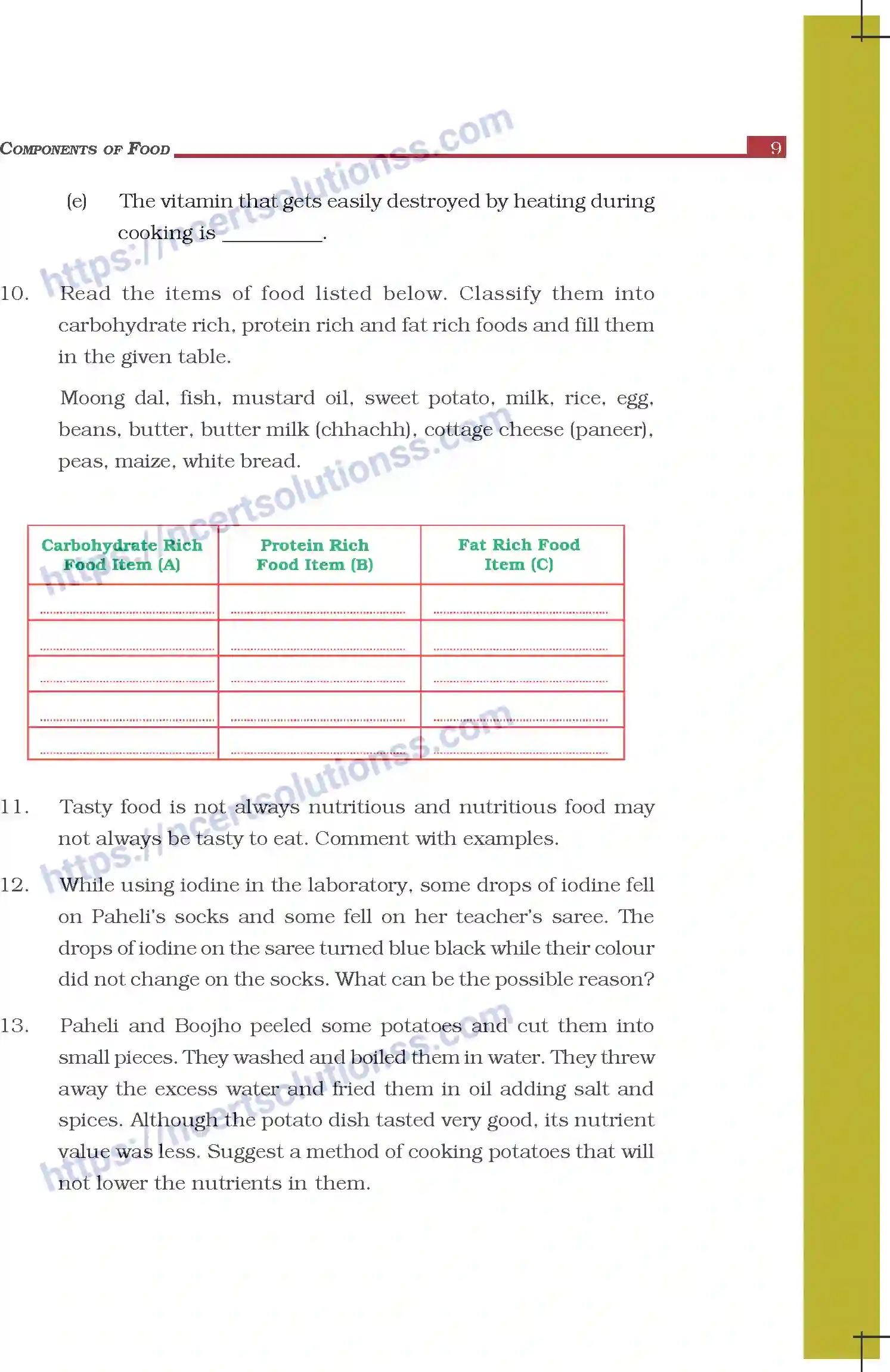 NCERT-Exemplar-Questions-Class-6-Science--Components-of-Food-292-page-4