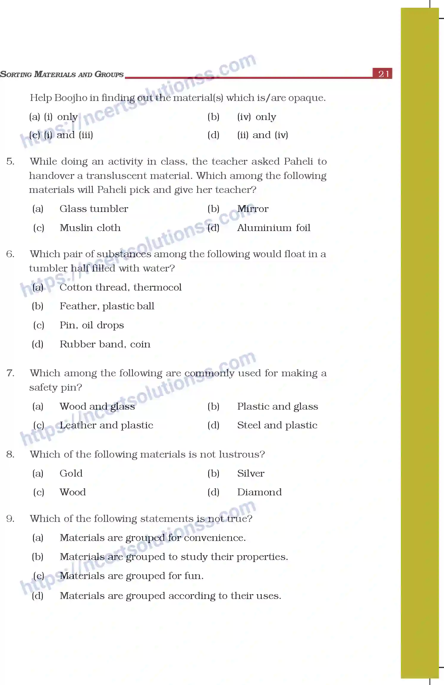 NCERT-Exemplar-Questions-Class-6-Science--Sorting-Materials-and-Groups-294-page-2