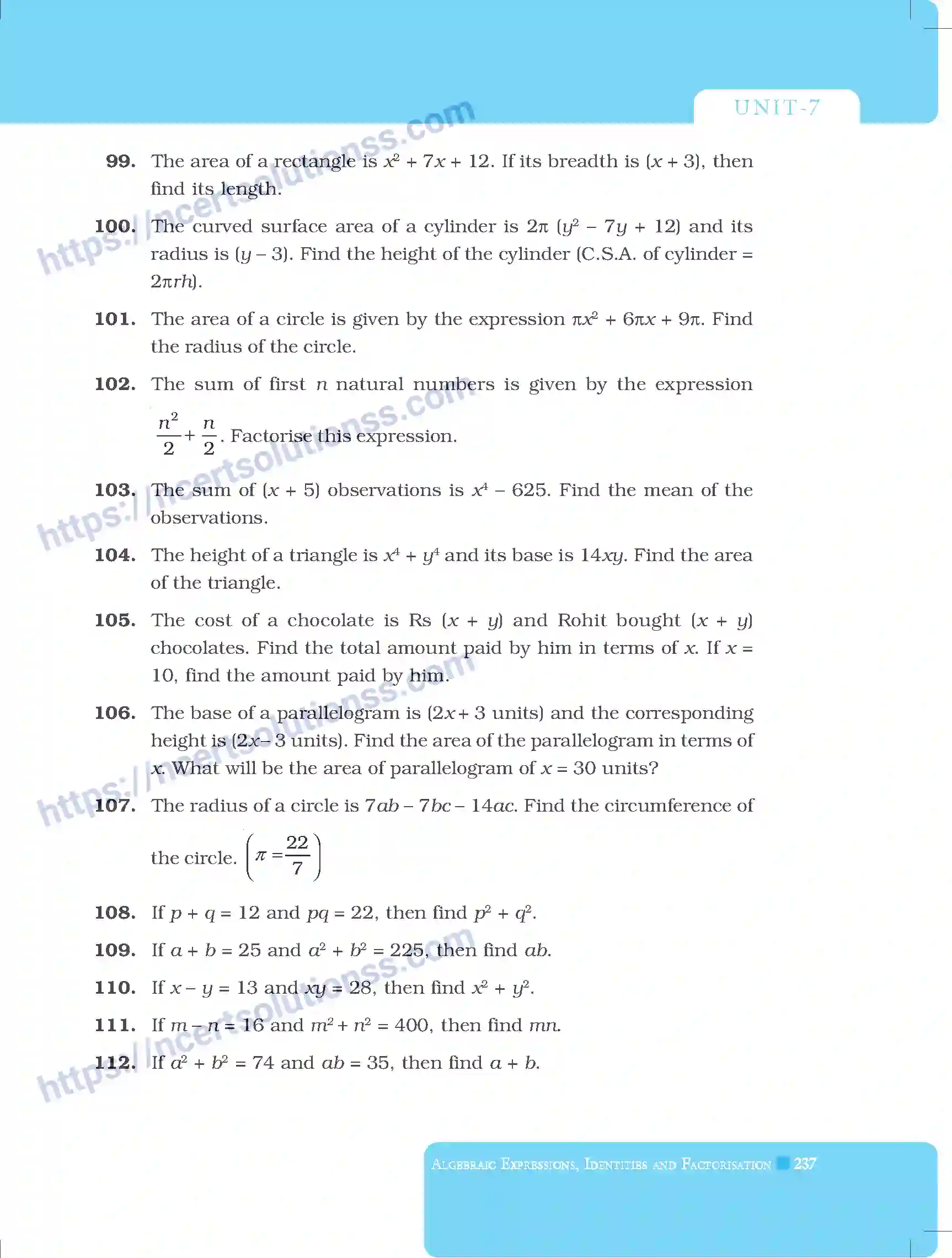 NCERT-Exemplar-Questions-Class-8-Mathematics--Algebraic-Expression-Identities-and-Factorisation-222-page-25