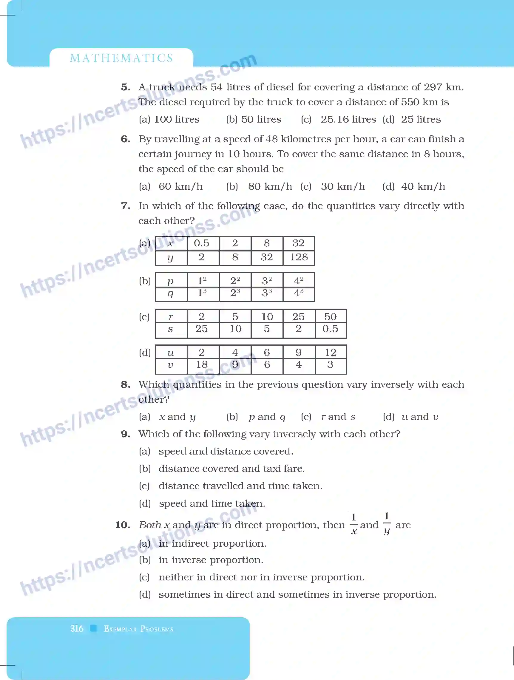 NCERT-Exemplar-Questions-Class-8-Mathematics--Direct-and-Inverse-Proportions-225-page-8