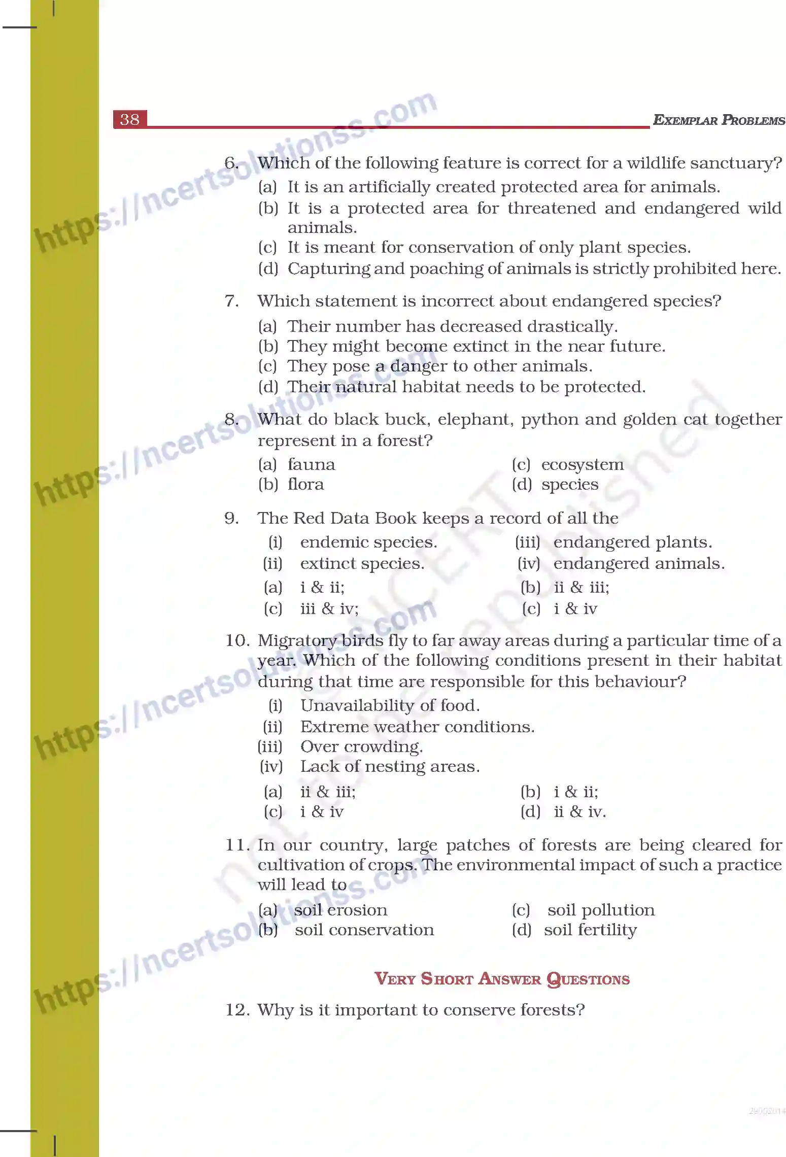 Class 8 Science Conservation of Plants and Animals note