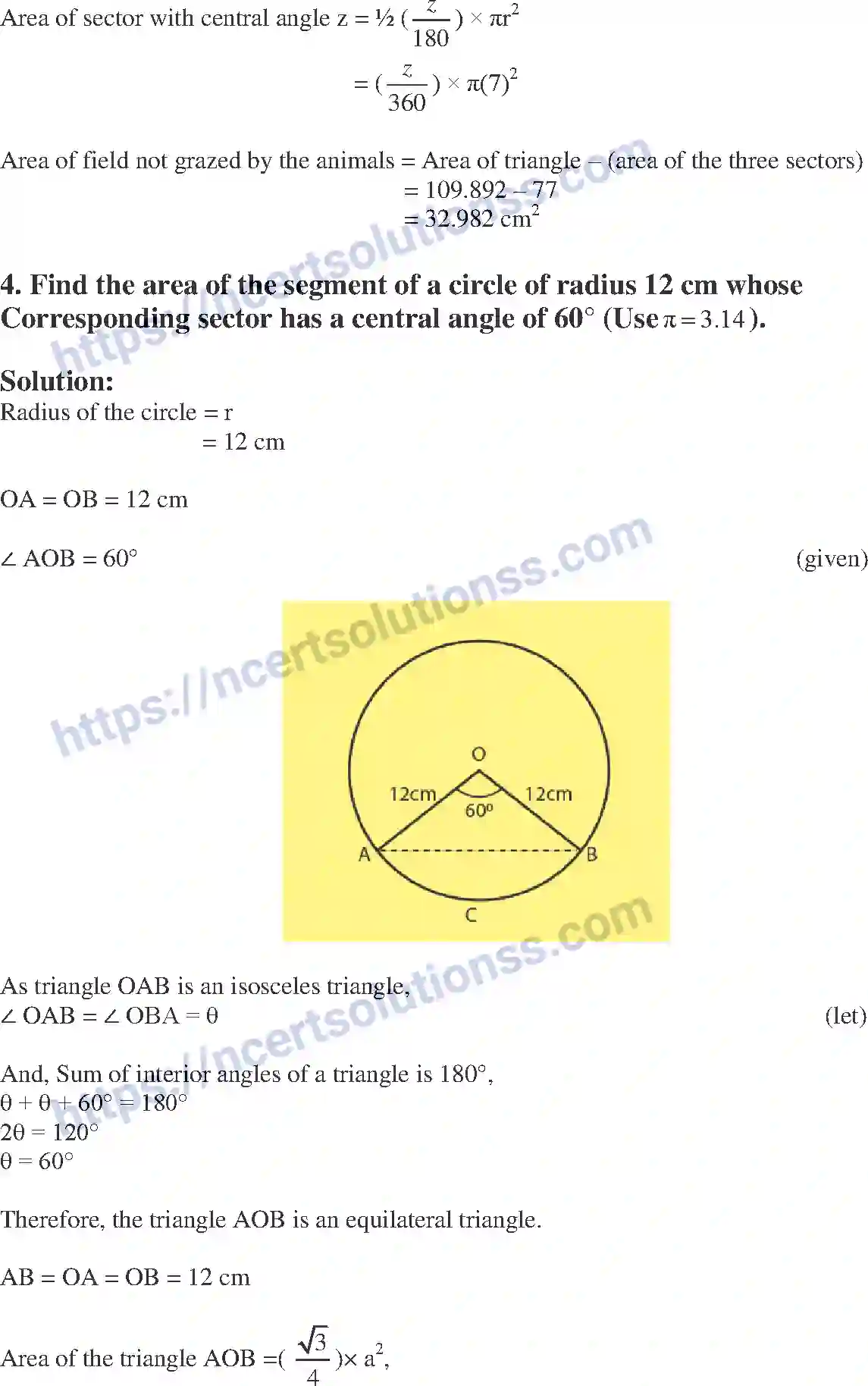 NCERT-Exemplar-Solution-Class-10-Mathematics-Area-Related-To-Circles-137-page-32