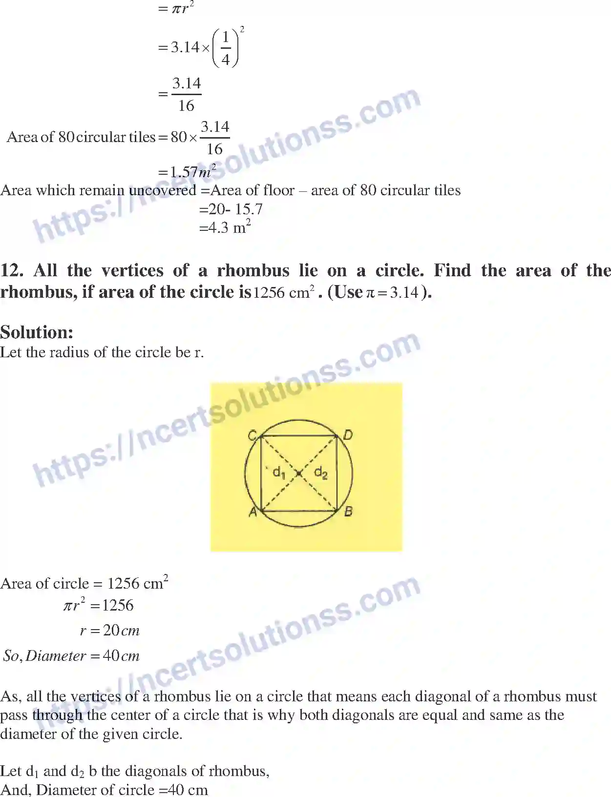 NCERT-Exemplar-Solution-Class-10-Mathematics-Area-Related-To-Circles-137-page-40