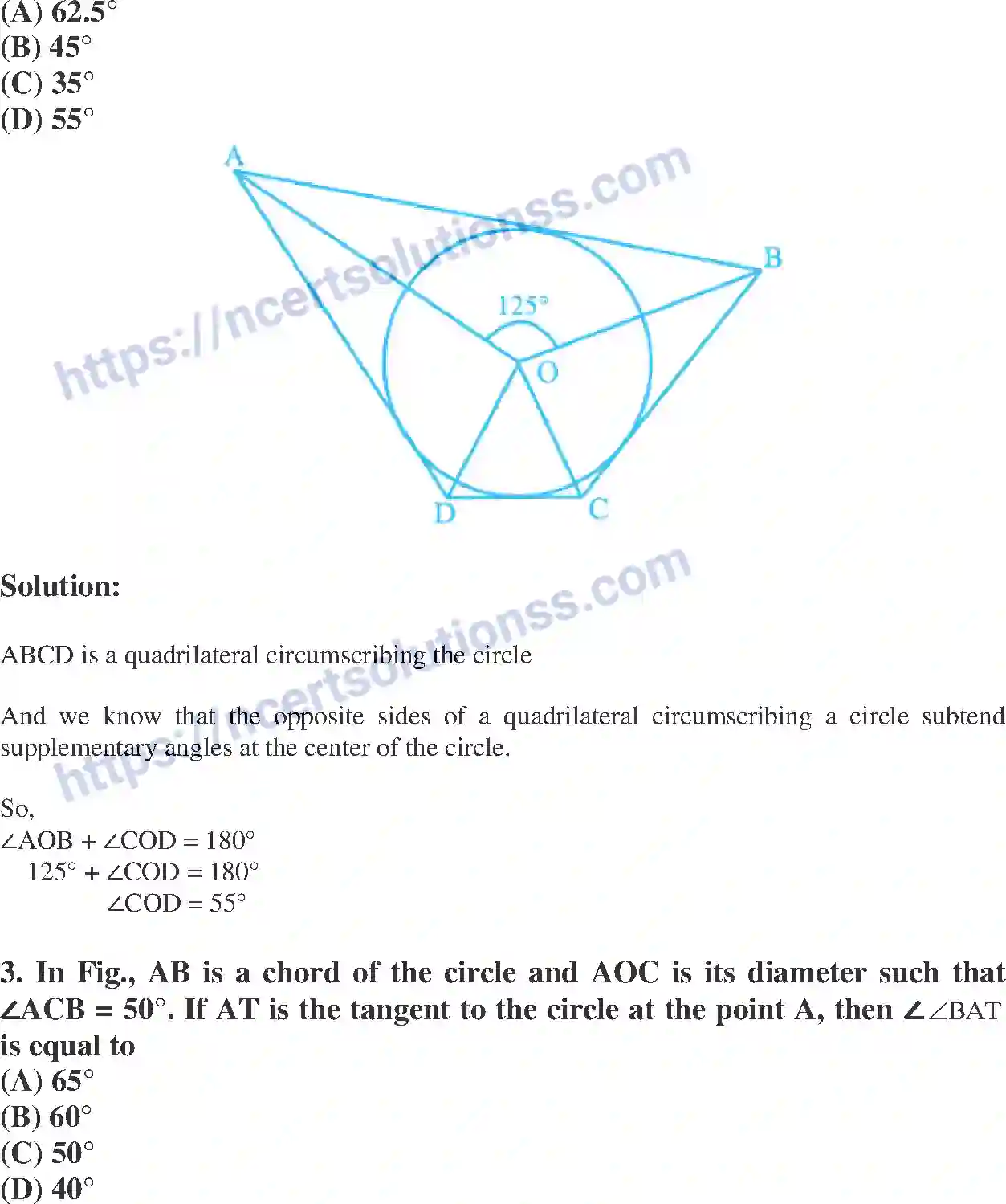 Class 10 Mathematics Circles note