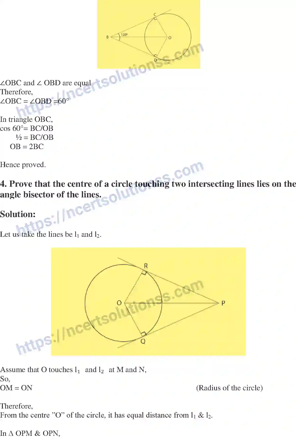 Class 10 Mathematics Circles note