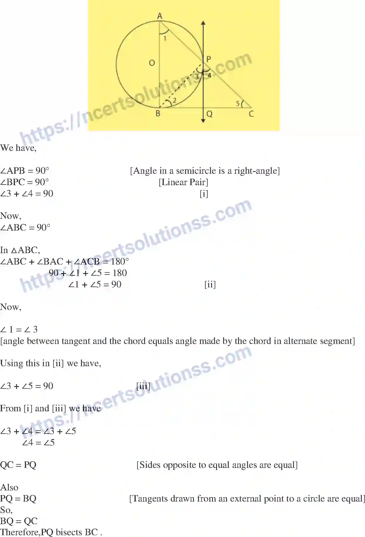 Class 10 Mathematics Circles note