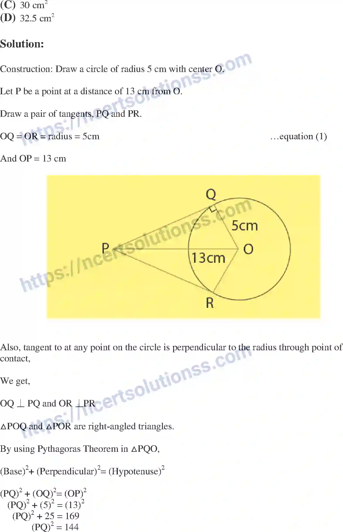 Class 10 Mathematics Circles note