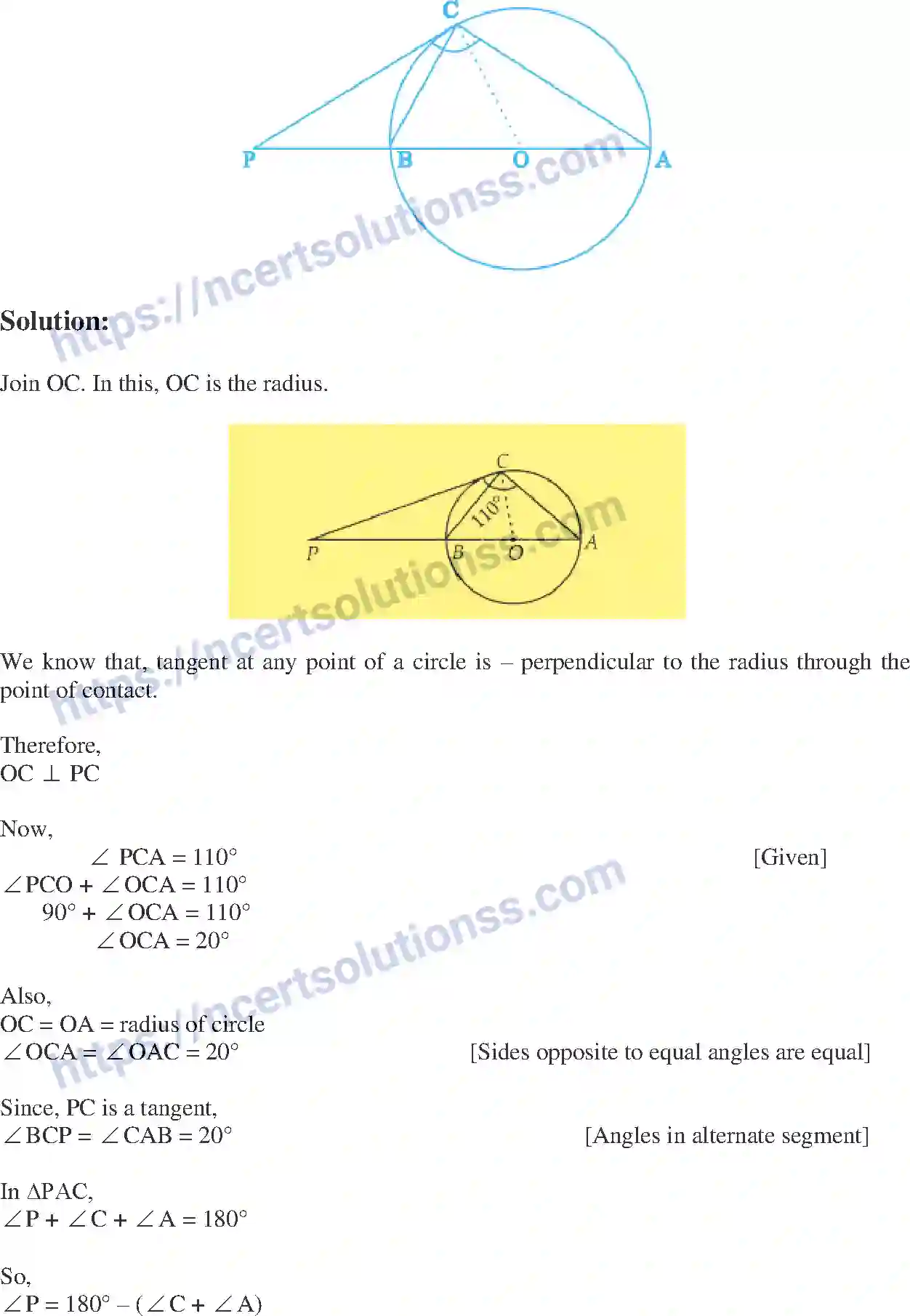 Class 10 Mathematics Circles note