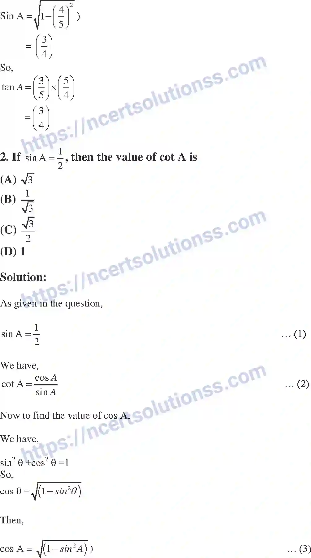 NCERT-Exemplar-Solution-Class-10-Mathematics-Introduction-to-Trigonometry-and-its-Equation-134-page-2