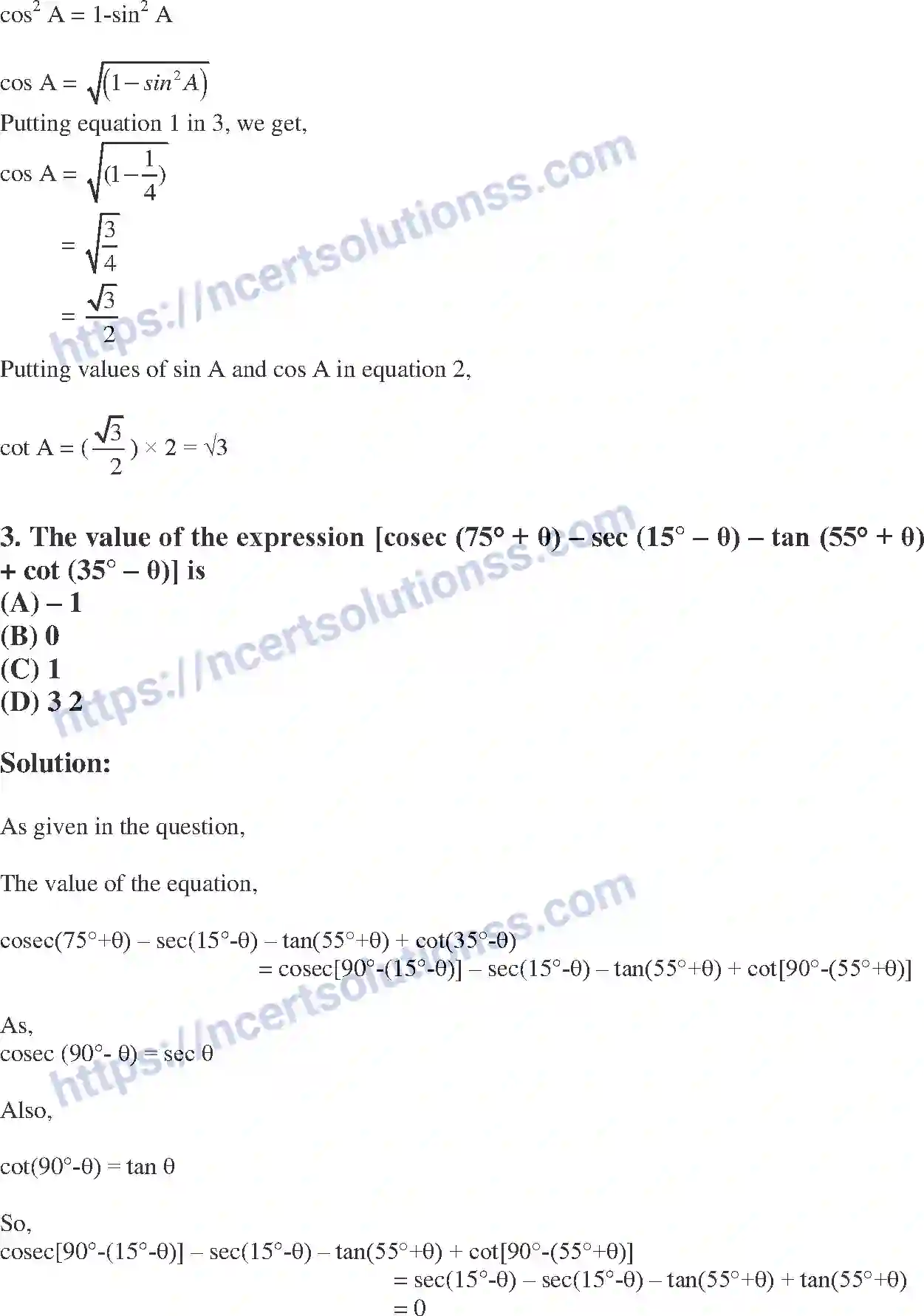 NCERT-Exemplar-Solution-Class-10-Mathematics-Introduction-to-Trigonometry-and-its-Equation-134-page-3