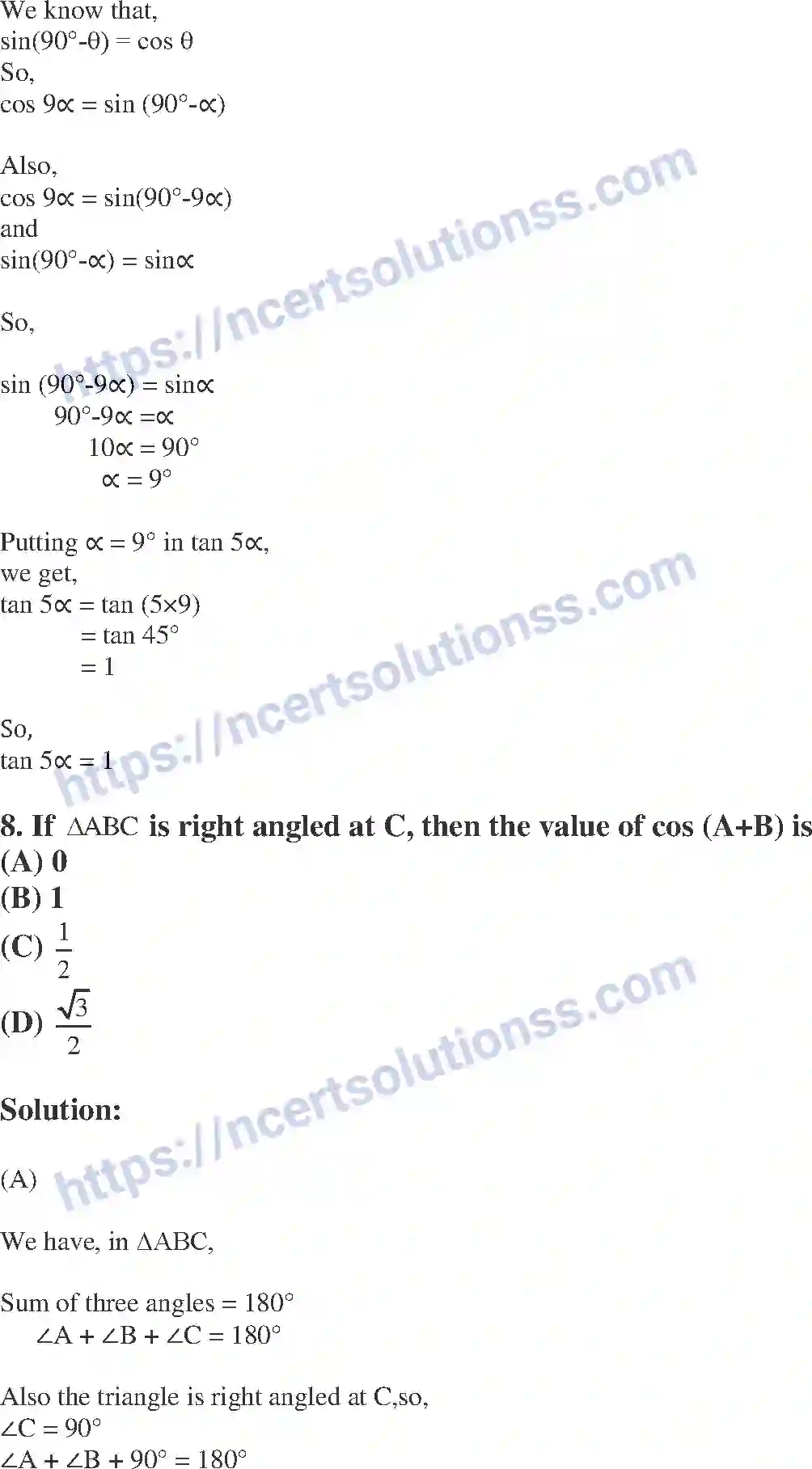 NCERT-Exemplar-Solution-Class-10-Mathematics-Introduction-to-Trigonometry-and-its-Equation-134-page-7