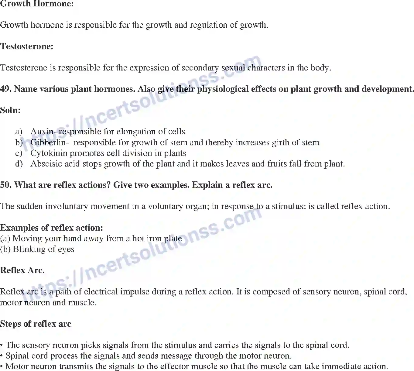 NCERT-Exemplar-Solution-Class-10-Science-Control-and-Coordination-146-page-20