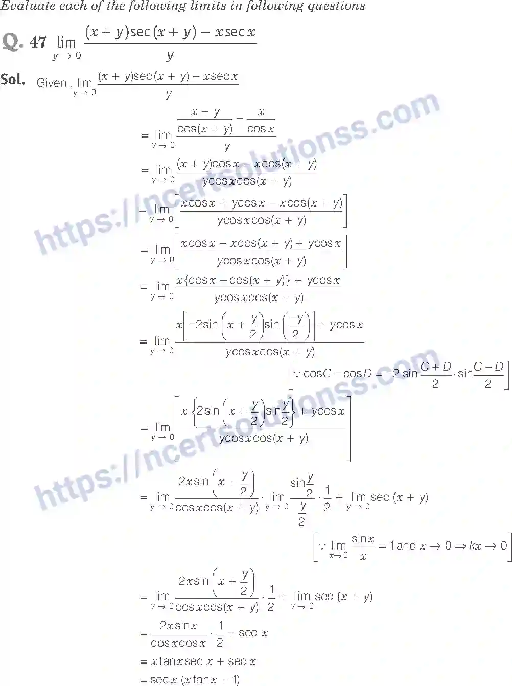 NCERT-Exemplar-Solution-Class-11-Mathematics-Limits-And-Derivatives-73-page-19