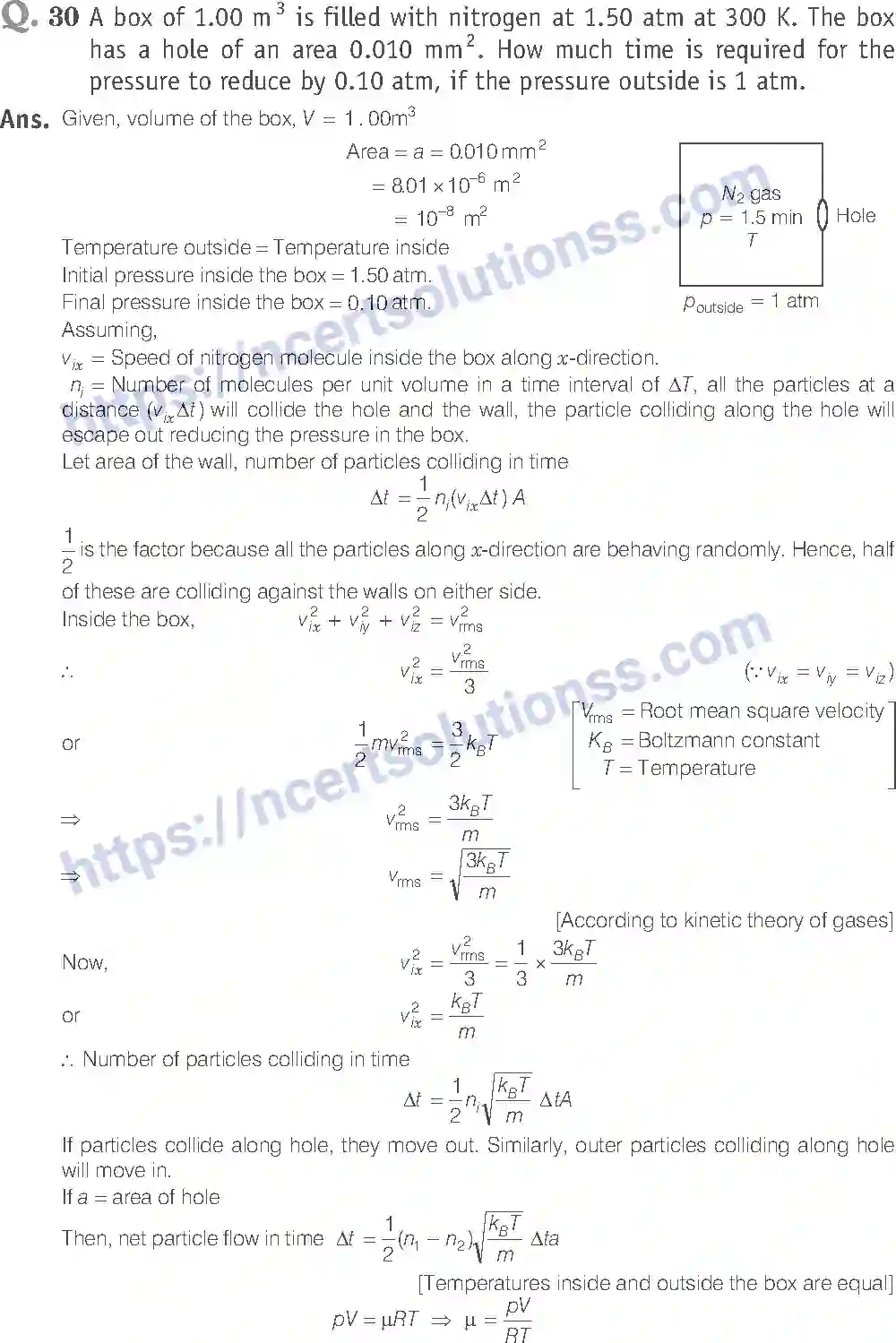 NCERT-Exemplar-Solution-Class-11-Physics-Kinetic-Theory-124-page-17