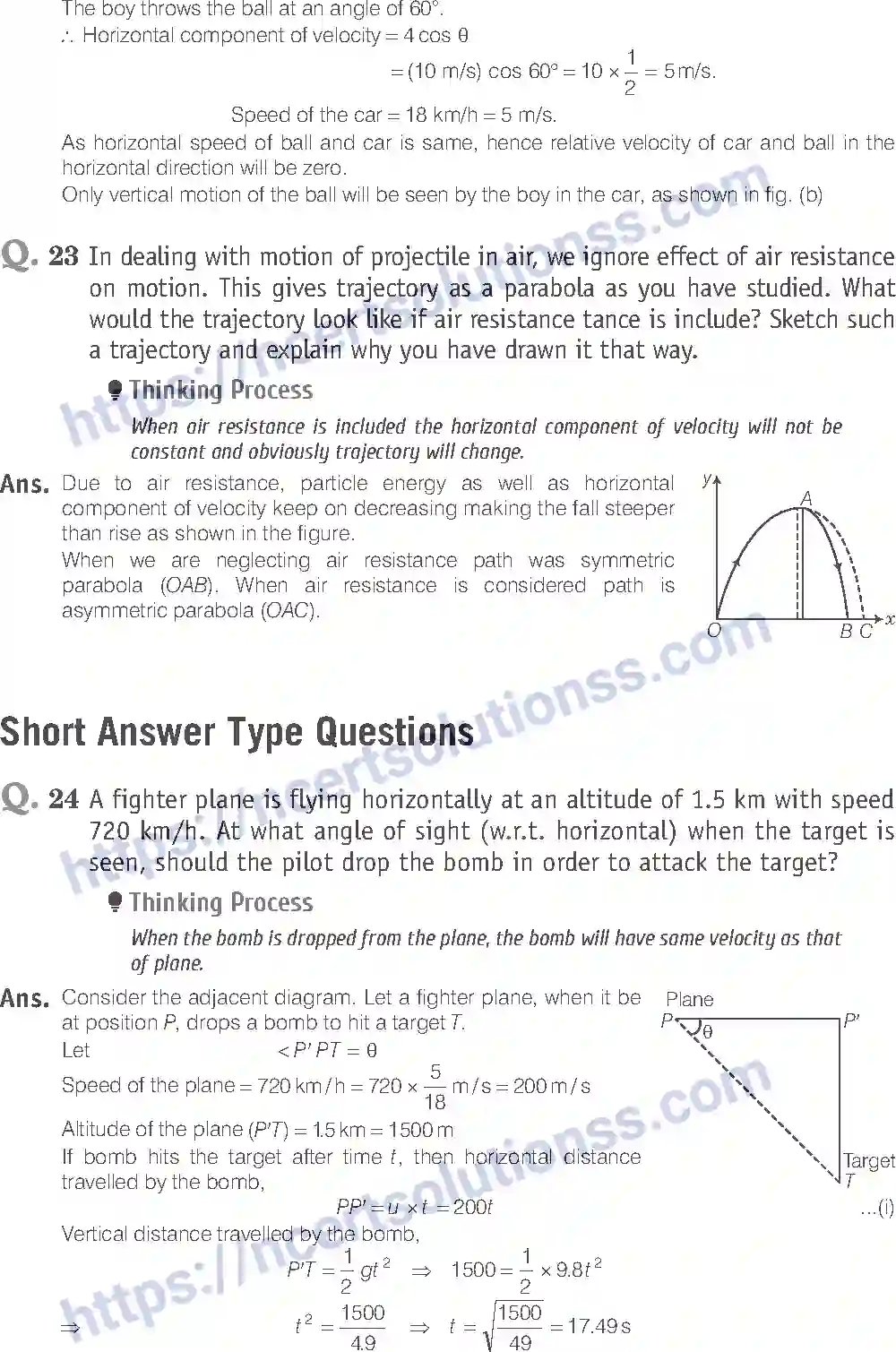 NCERT-Exemplar-Solution-Class-11-Physics-Motion-In-a-Plane-115-page-11