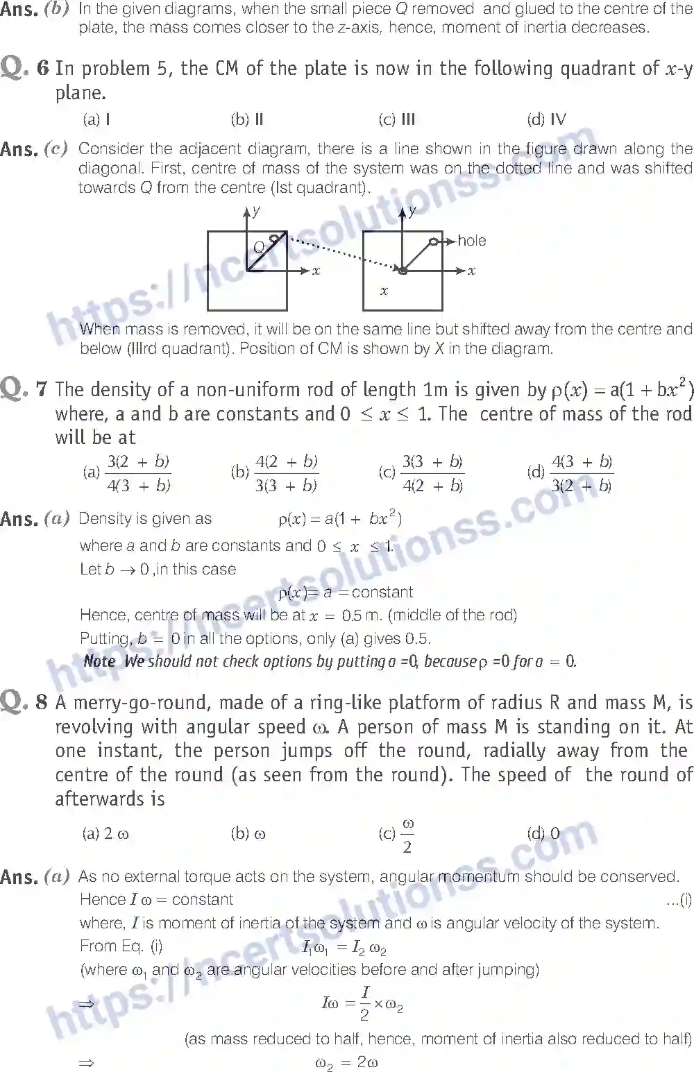 NCERT-Exemplar-Solution-Class-11-Physics-System-of-Particles-And-Rotational-Motion-118-page-3
