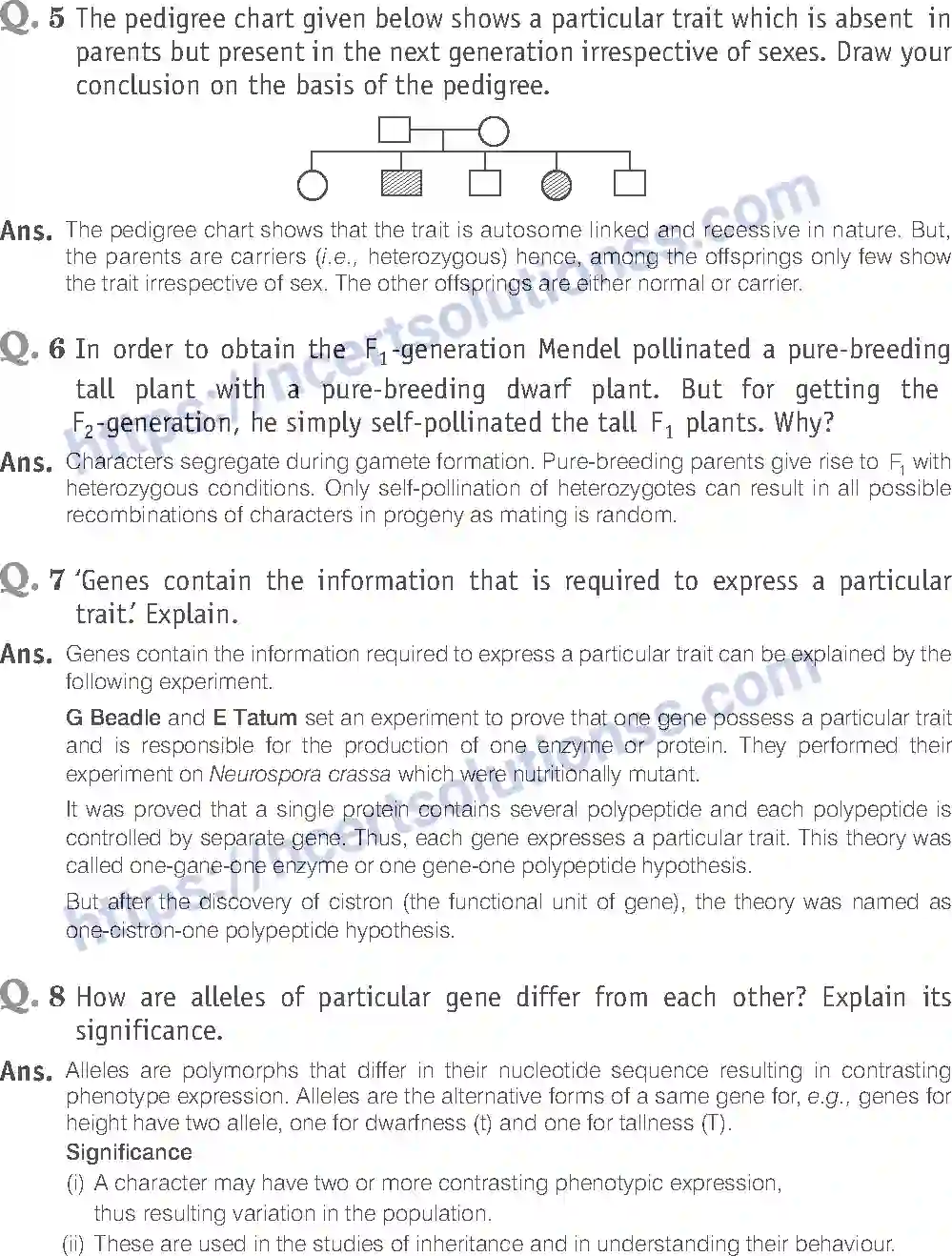 NCERT-Exemplar-Solution-Class-12-Biology-Principle-of-Inheritance-and-Variations-18-page-12