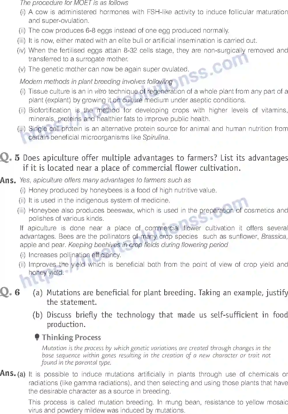 NCERT-Exemplar-Solution-Class-12-Biology-Strategies-for-Enhancement-in-Food-Production-22-page-18