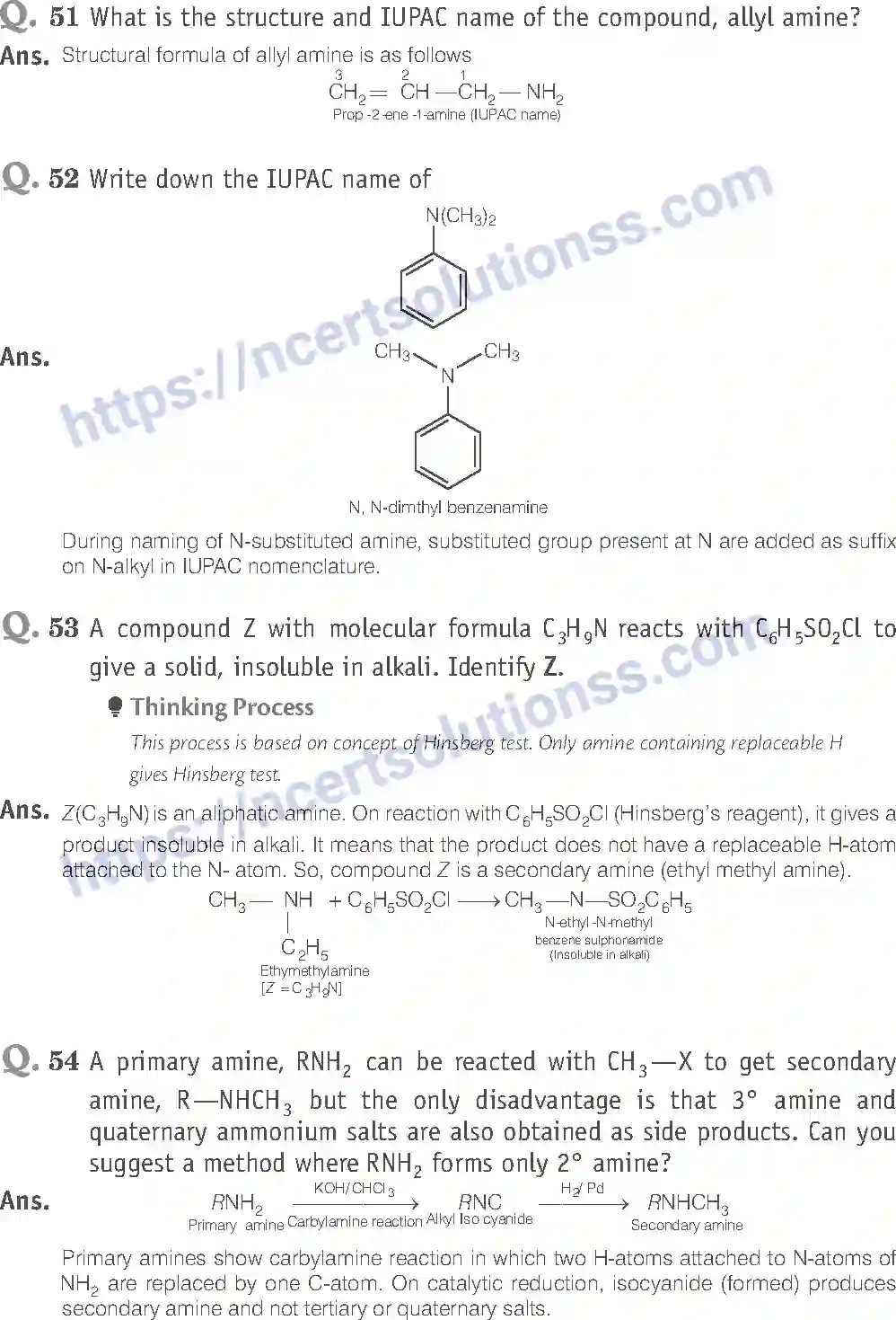 NCERT-Exemplar-Solution-Class-12-Chemistry-Amines-42-page-19