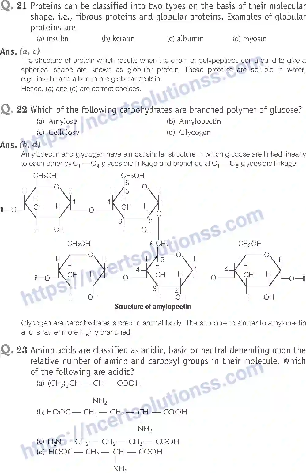 NCERT-Exemplar-Solution-Class-12-Chemistry-Biomolecules-43-page-11