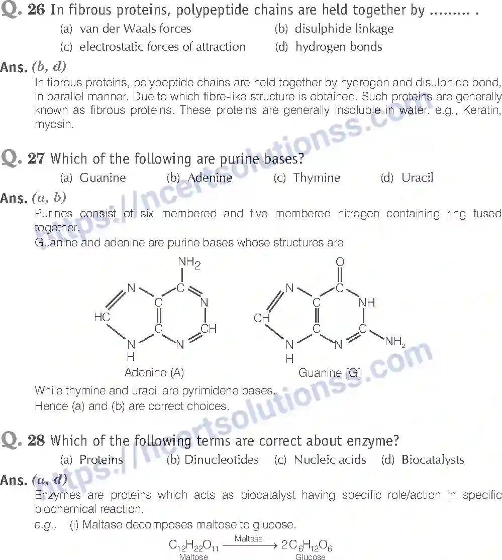 NCERT-Exemplar-Solution-Class-12-Chemistry-Biomolecules-43-page-13