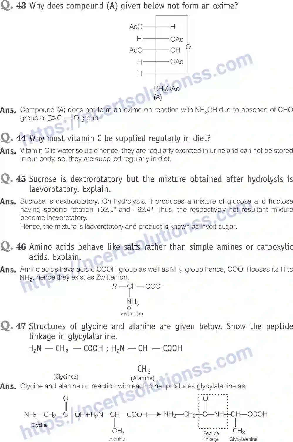NCERT-Exemplar-Solution-Class-12-Chemistry-Biomolecules-43-page-18
