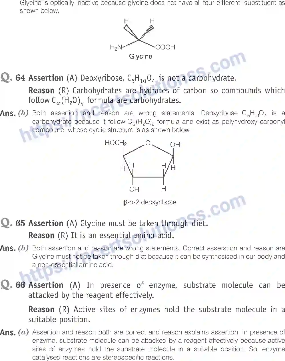 NCERT-Exemplar-Solution-Class-12-Chemistry-Biomolecules-43-page-24
