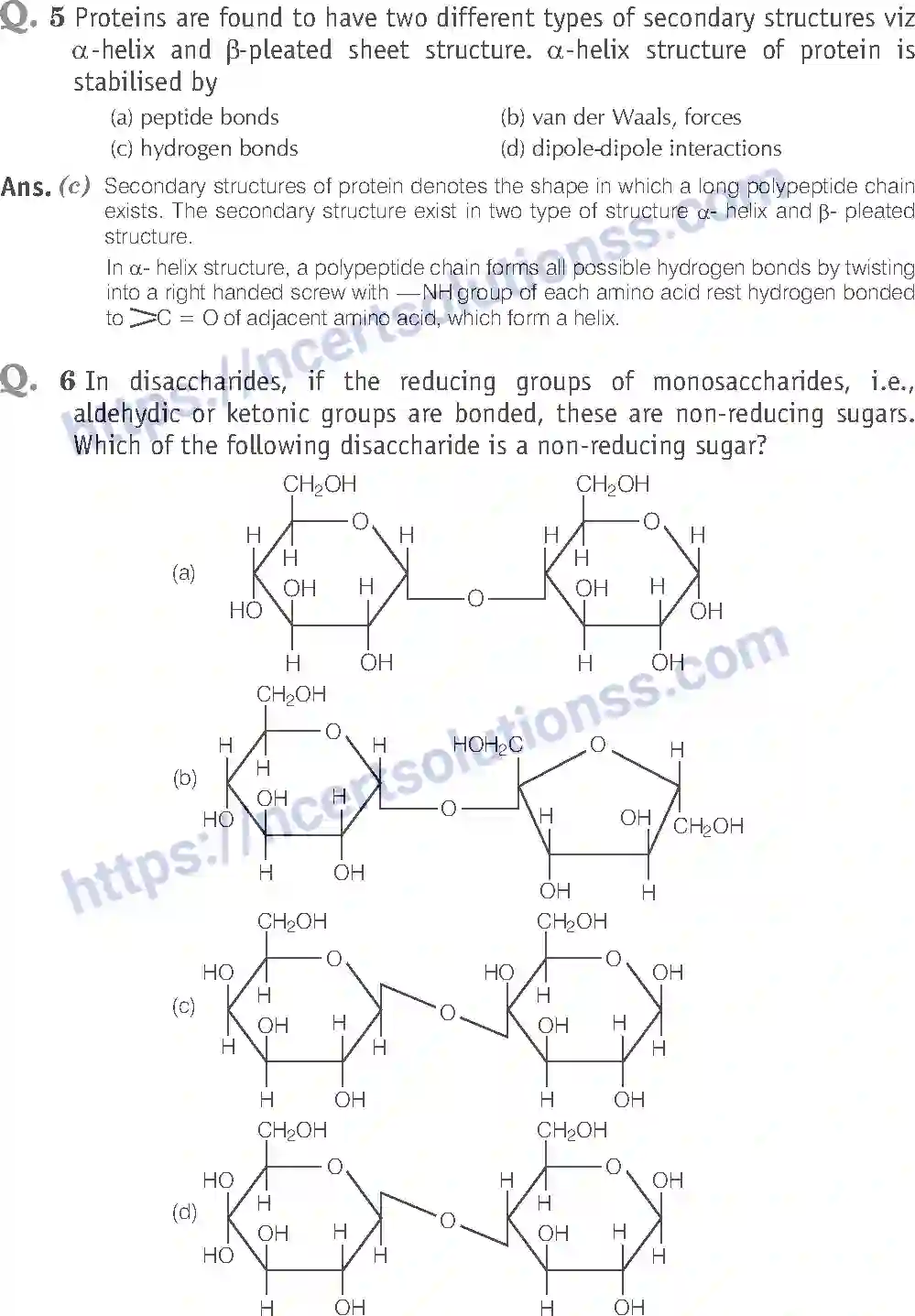 NCERT-Exemplar-Solution-Class-12-Chemistry-Biomolecules-43-page-3