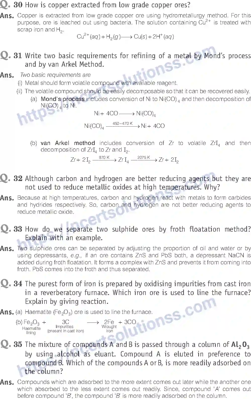 NCERT-Exemplar-Solution-Class-12-Chemistry-General-Principle-and-Processes-of-Isolation-of-Elements-35-page-10
