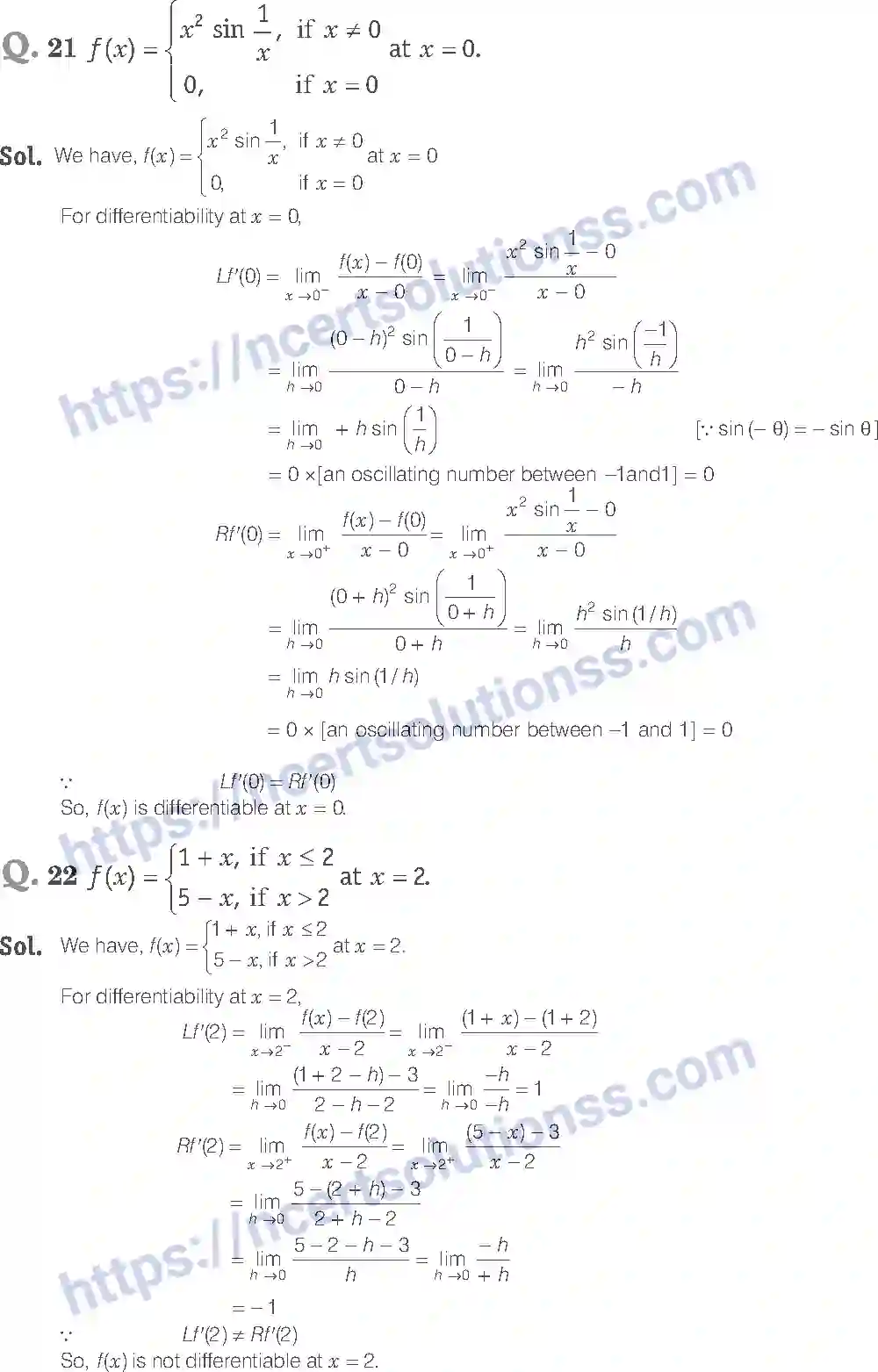 NCERT-Exemplar-Solution-Class-12-Mathematics-Continuity-and-Differentiability-5-page-11