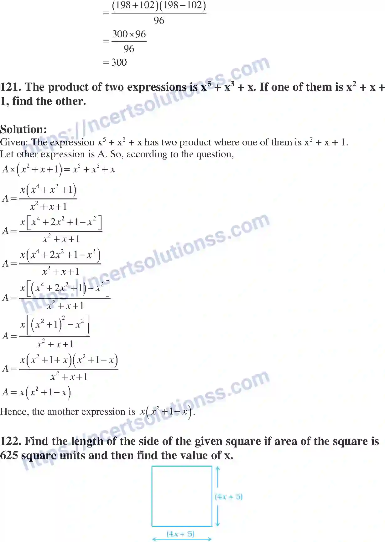 NCERT-Exemplar-Solution-Class-8-Mathematics-Algebraic-Expressions-Identities-and-Factorization-191-page-73