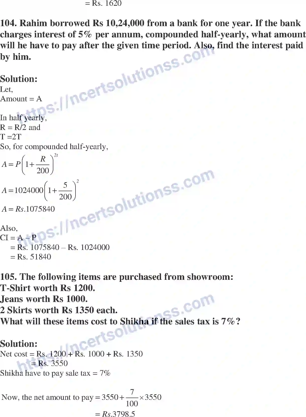 NCERT-Exemplar-Solution-Class-8-Mathematics-Comparing-Quantities-193-page-45