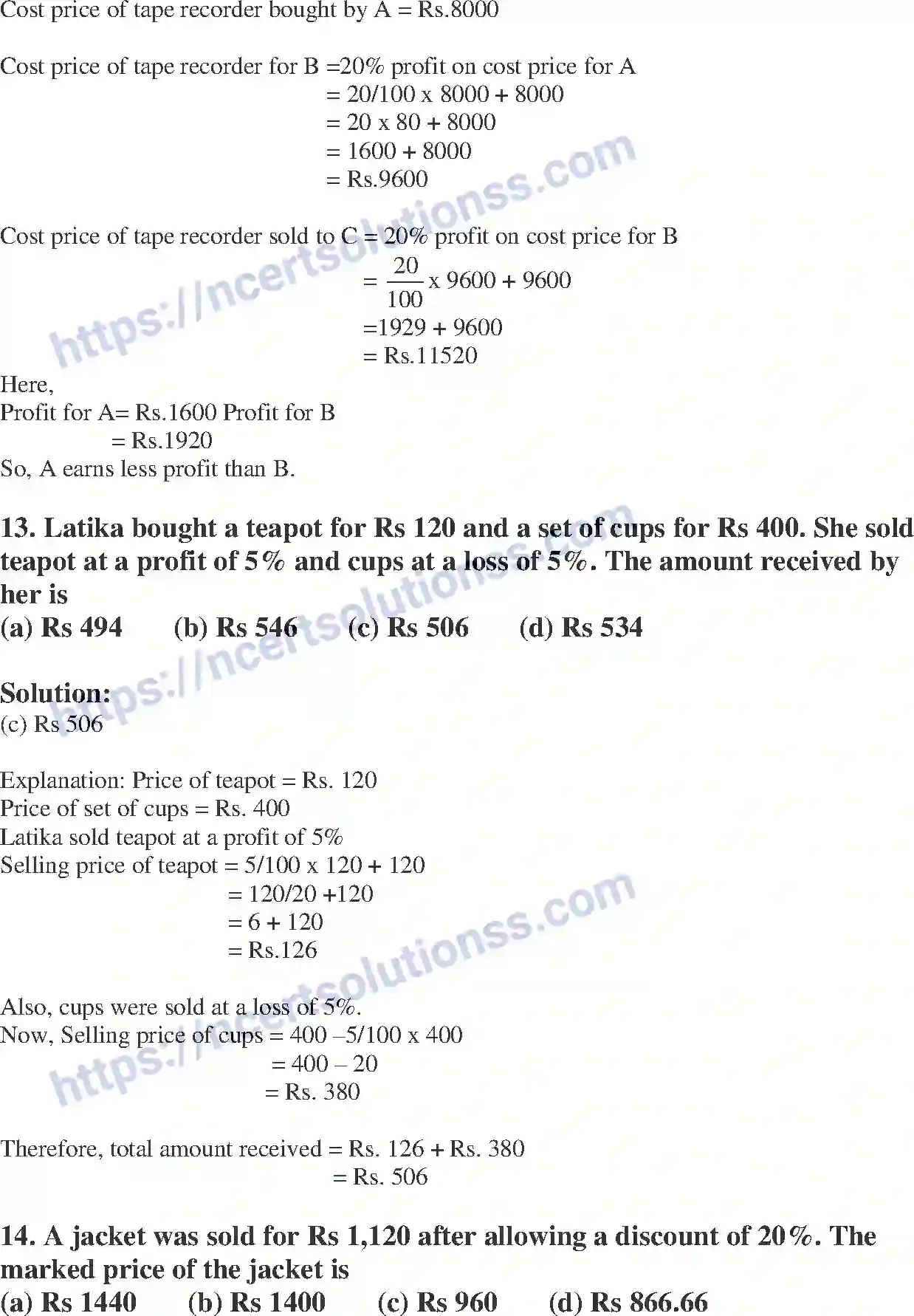 NCERT-Exemplar-Solution-Class-8-Mathematics-Comparing-Quantities-193-page-6