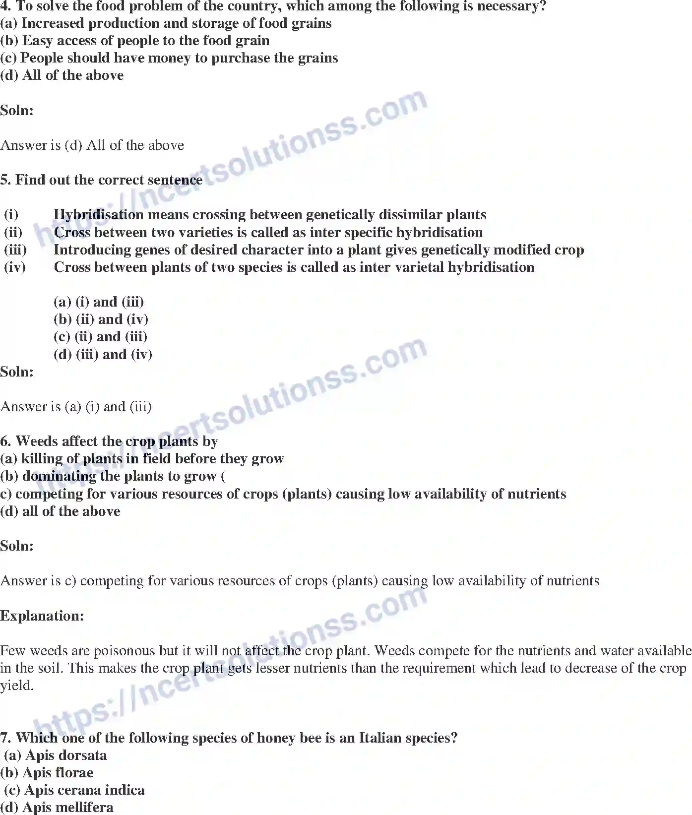 NCERT-Exemplar-Solution-Class-9-Science-Improvement-in-Food-Resources-184-page-2