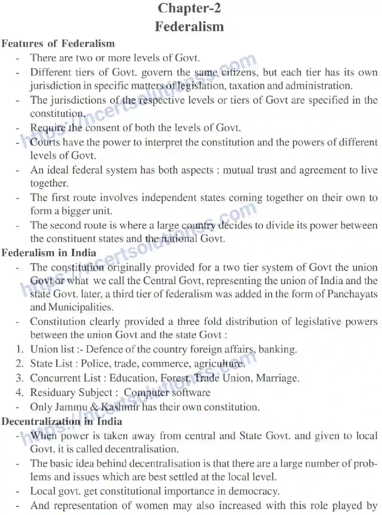 NCERT-Notes-Class-10-Social-Science-Federalism-543-page-1