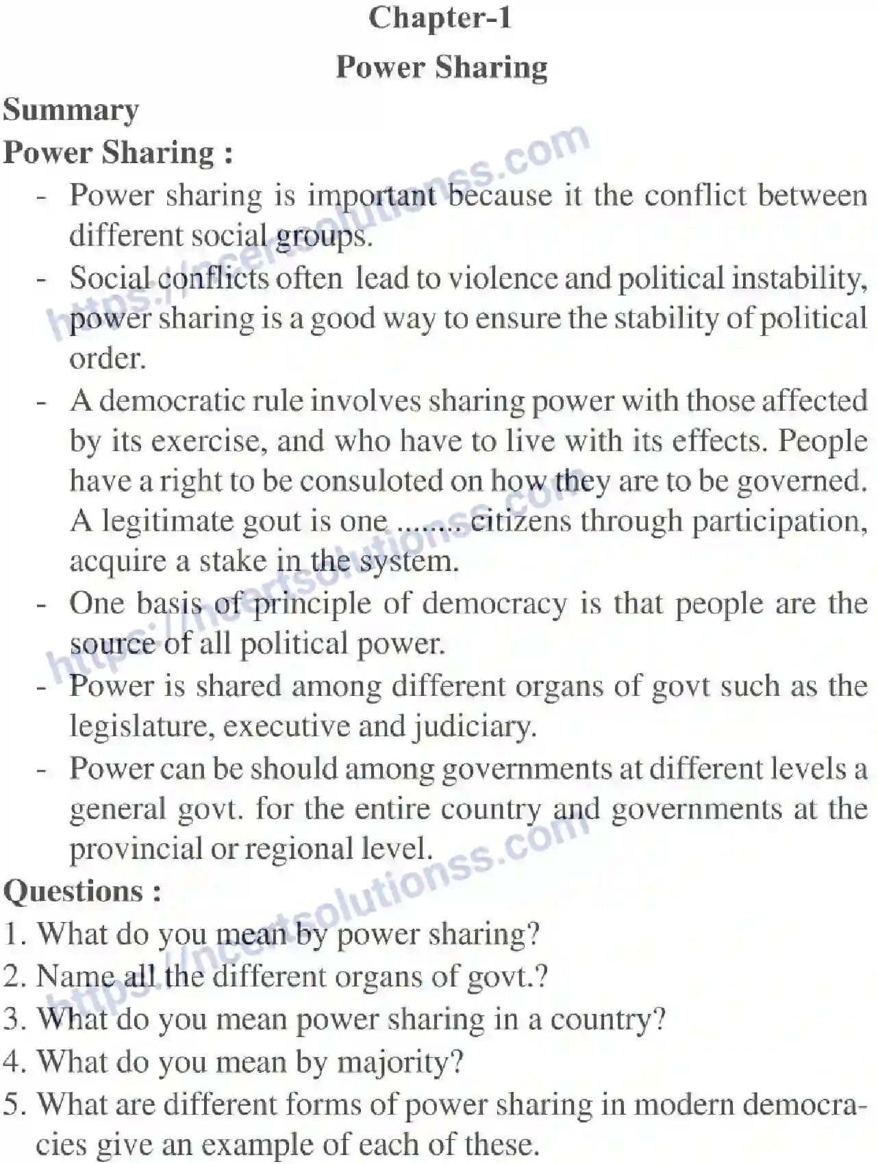 NCERT-Notes-Class-10-Social-Science-Power-Sharing-542-page-1