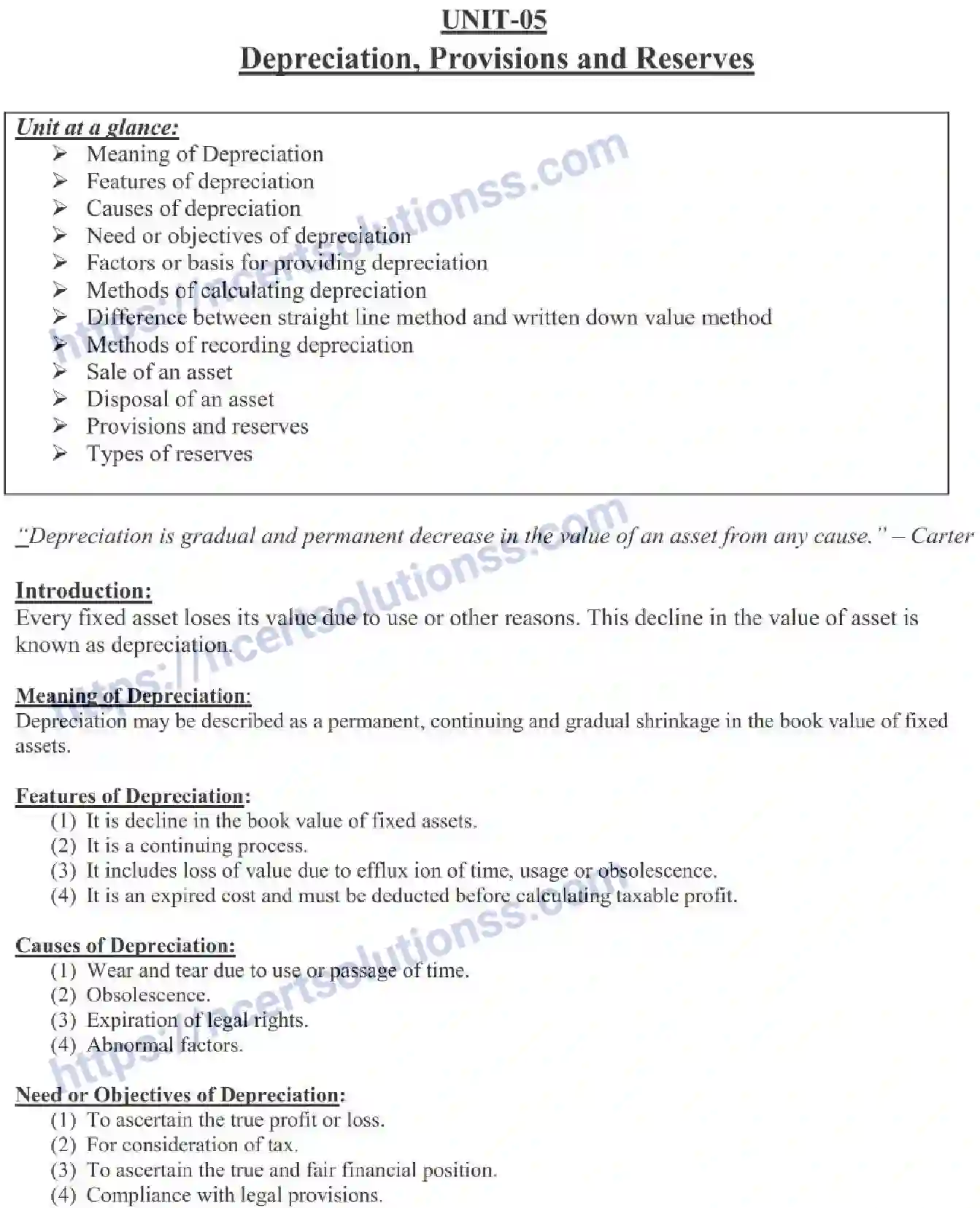 NCERT-Notes-Class-11-Accountancy-Depreciation-Provisions-and-Reserves-321-page-1