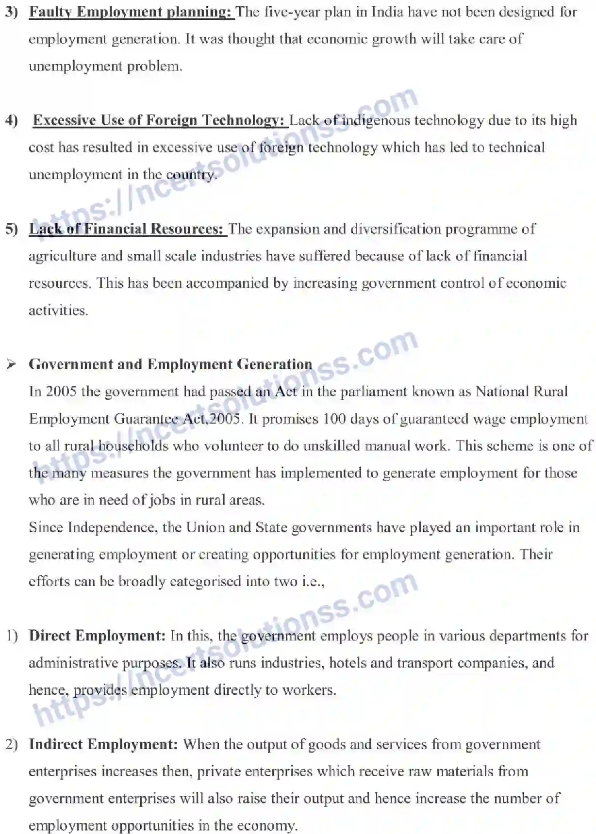 NCERT-Notes-Class-11-Indian-Economic-Development-Employment-and--Growth-Informalisation-And-Other-Issues-456-page-5